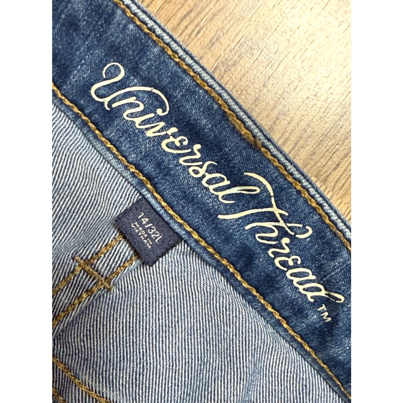 Vintage Universal Thread Jeans Women's 14/32L Blue Mid Rise Jeggings 38" Length Regular 5-Pocket Denim Stretch Vintage: No Mens Womens Boys Girls Size 36" / US 14 / IT 50 - 4 Thumbnail