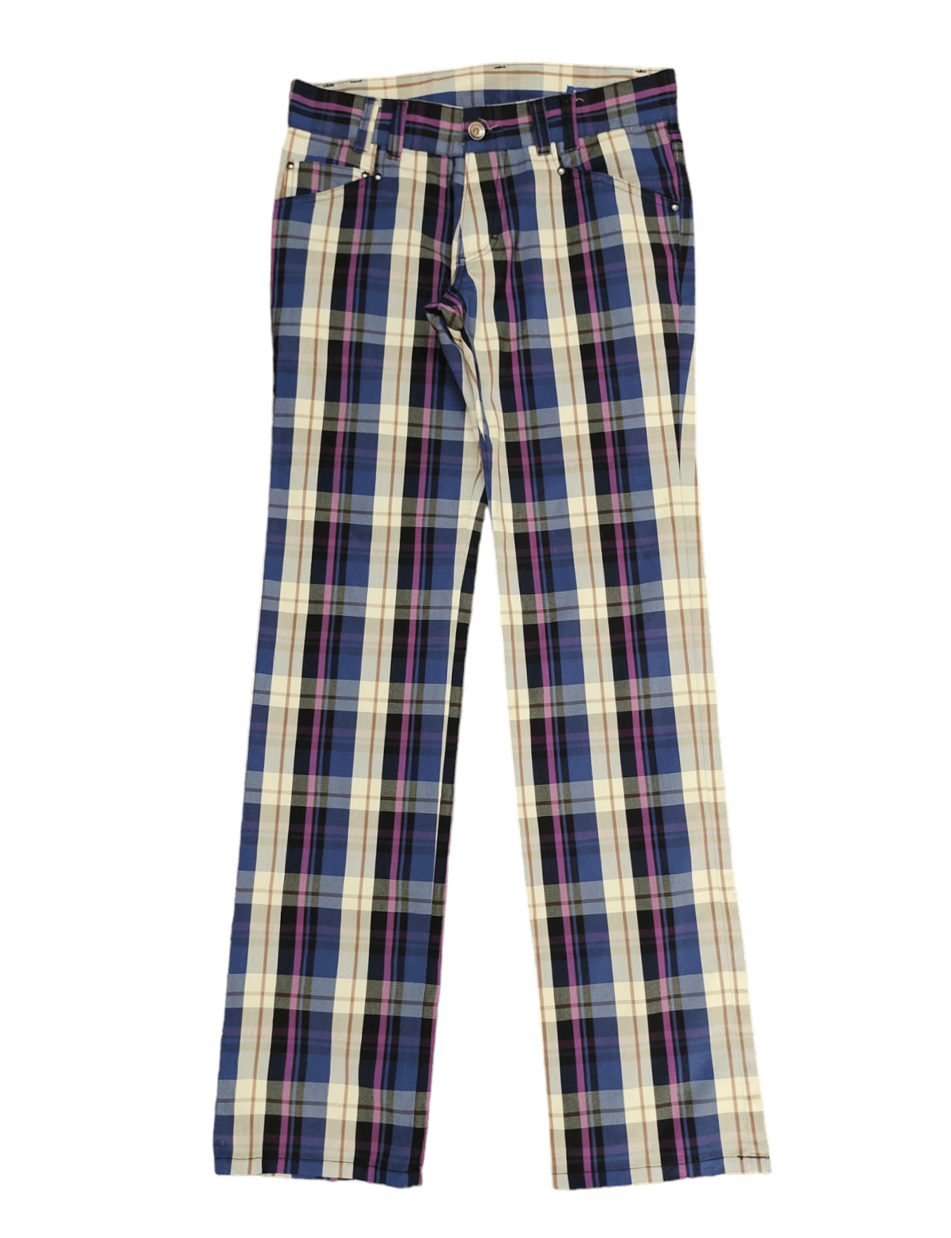 semanticdesign Vintage Semantic Design Checkered Plain Trouser Pants Size US 31 - 1 Thumbnail