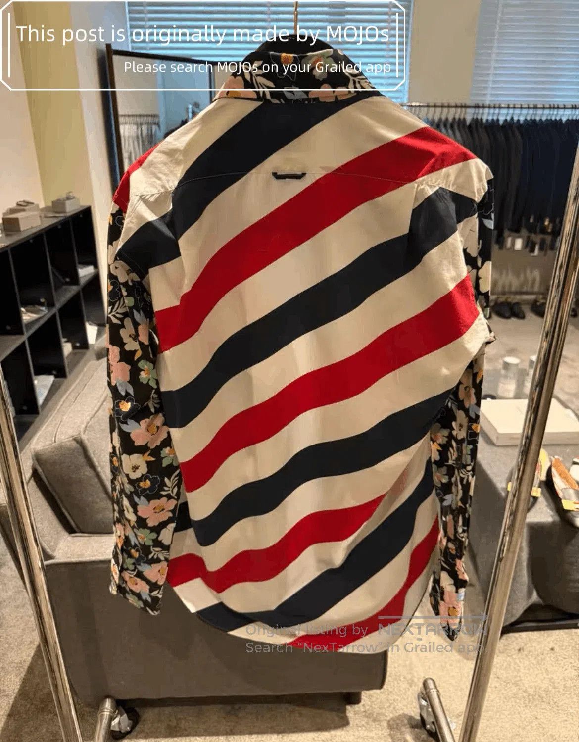 Thom Browne Sz 3 Thom Browne Front Stripe Flower Shirt. Size US L / EU 52-54 / 3 - 2 Thumbnail