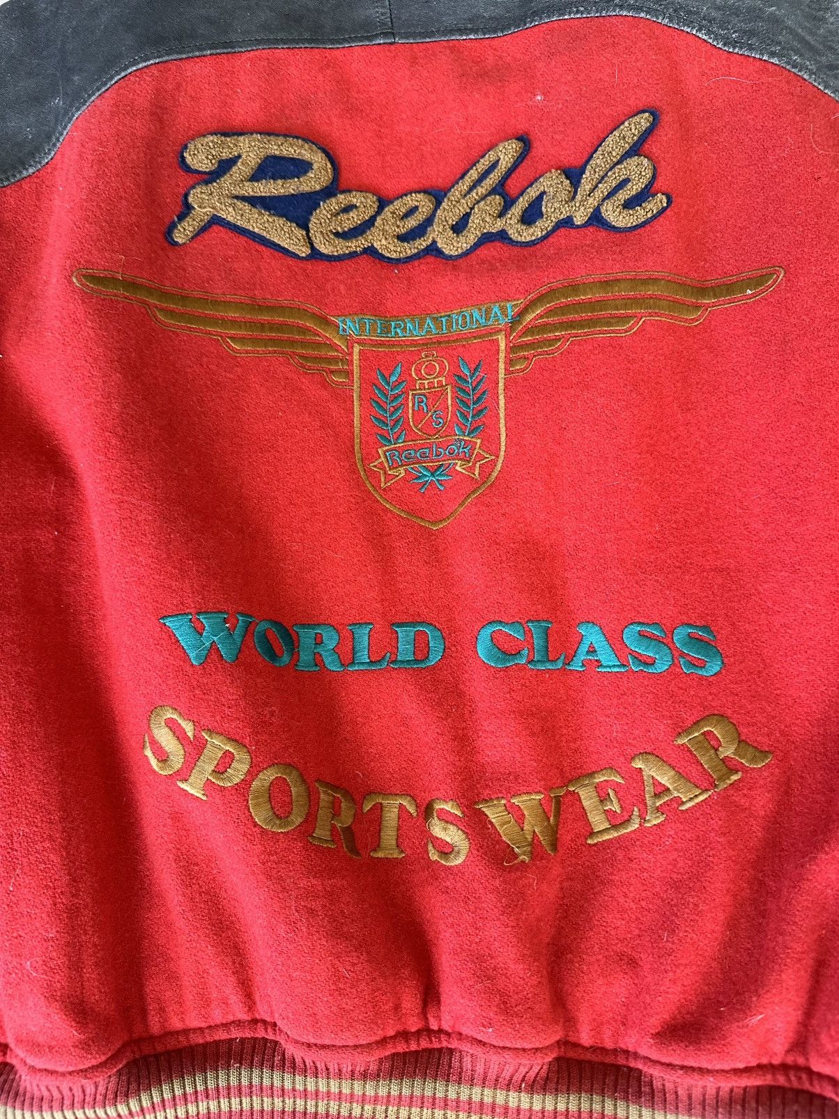 Reebok Red Reebok World Class Sportswear Varsity Jacket Size US M / EU 48-50 / 2 - 7 Thumbnail