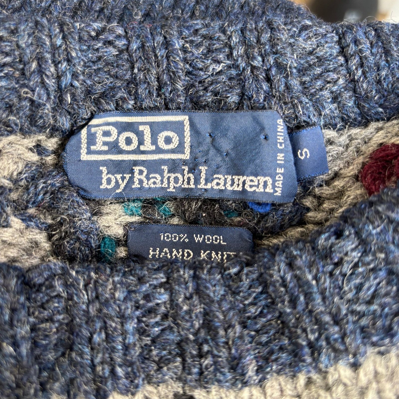 Polo Ralph Lauren Vintage 90s Polo Ralph Lauren Blue Wool Ski Sweater Nordic Size US S / EU 44-46 / 1 - 9 Thumbnail