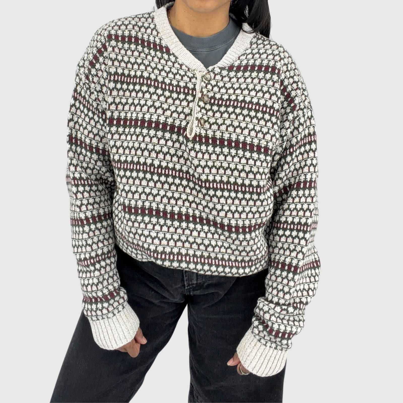Other Vintage Liberty Old Glory Fair Isle Sweater M 100% Cotton Size US M / EU 48-50 / 2 - 1 Thumbnail