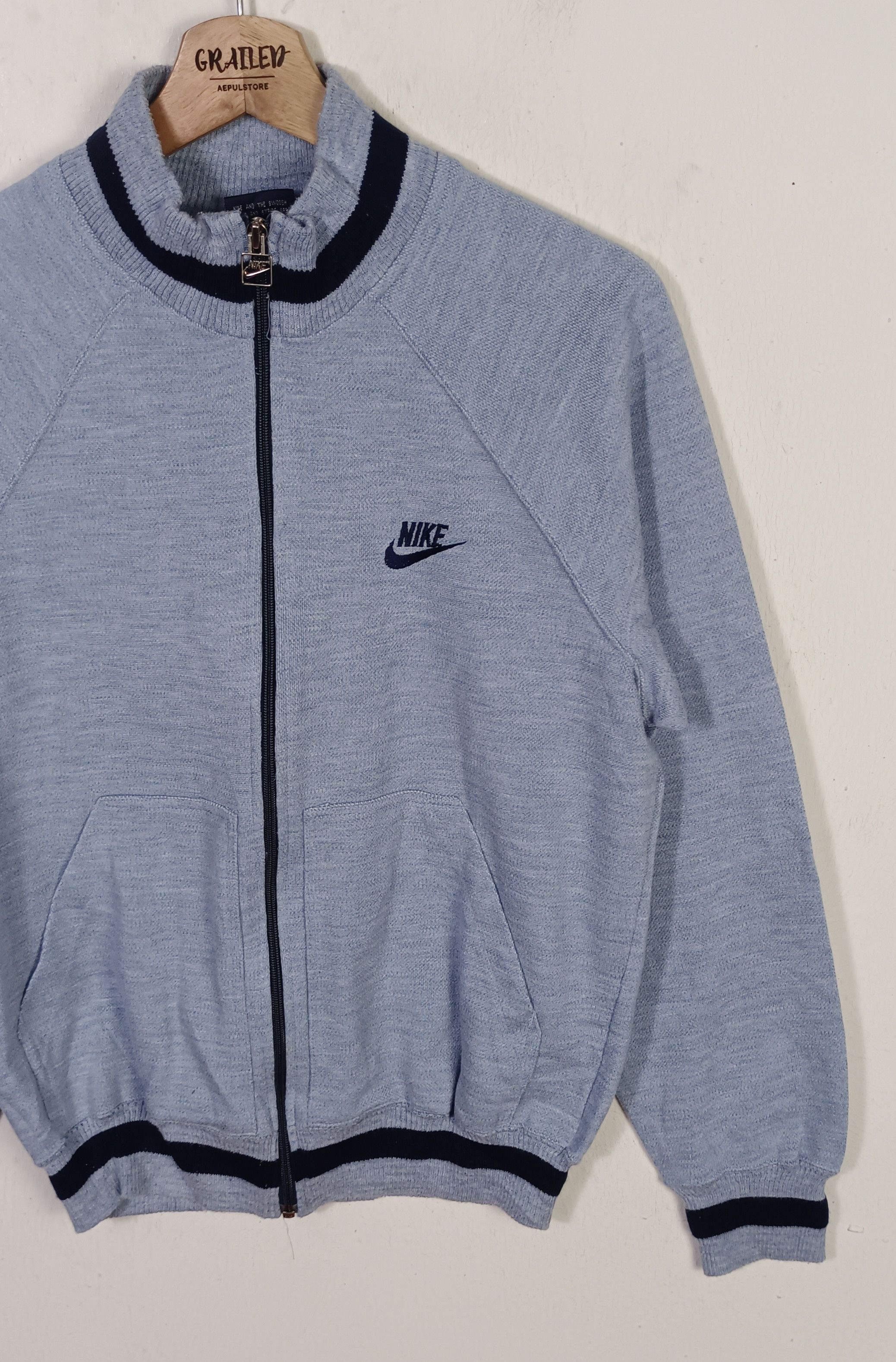 Nike Vintage 80an🔥 Nike Tracktop Swoosh Embroidered Logo Jacket Size US M / EU 48-50 / 2 - 4 Thumbnail