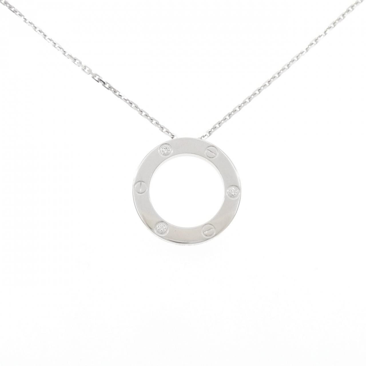 Cartier Cartier Cartier Love 750 White Gold Diamond Necklace Metal Necklace DUTY FREE for USA Size ONE SIZE - 1 Thumbnail