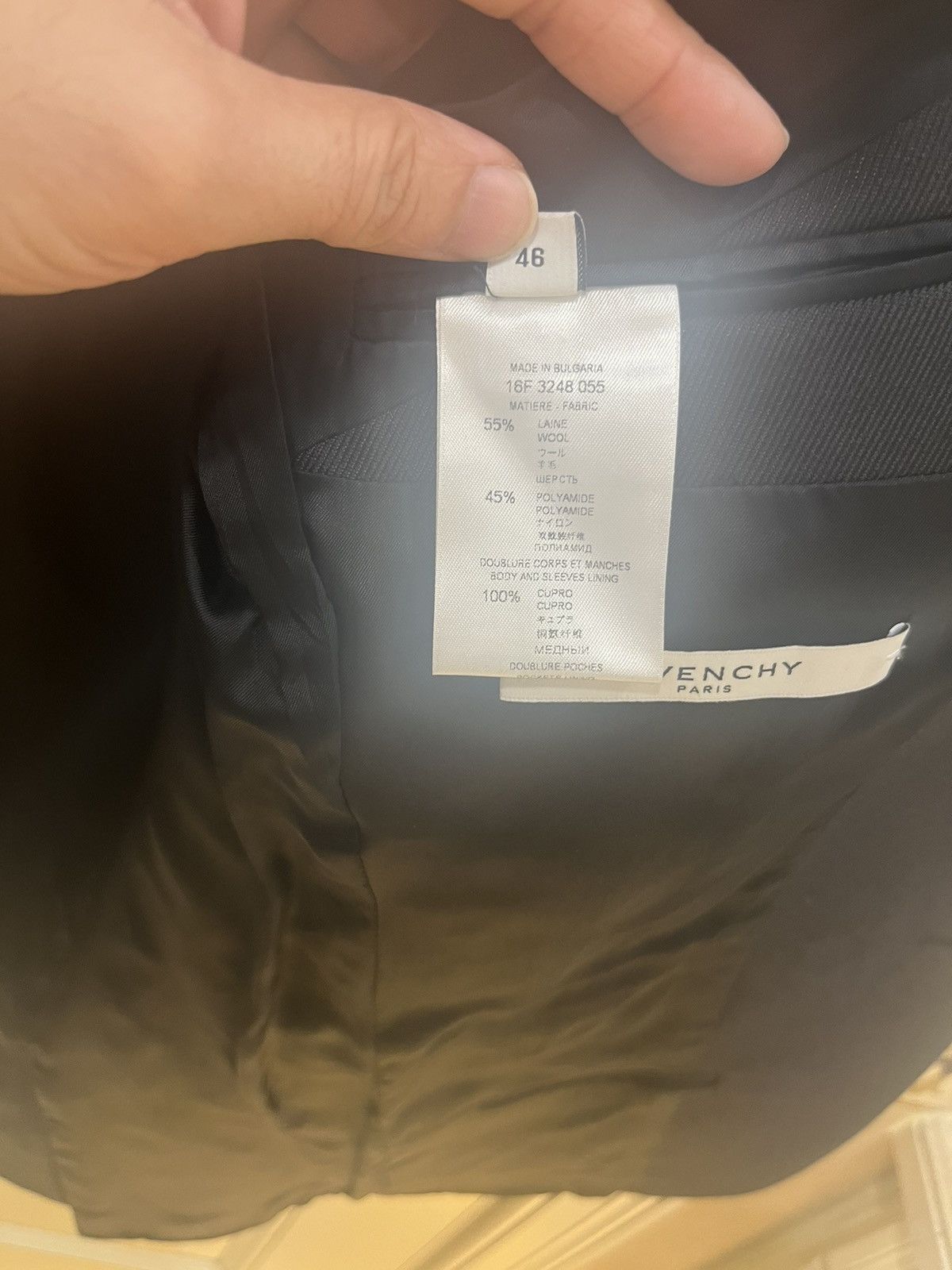 Givenchy zipper on sleeve blazer size46 Size 46R - 10 Thumbnail