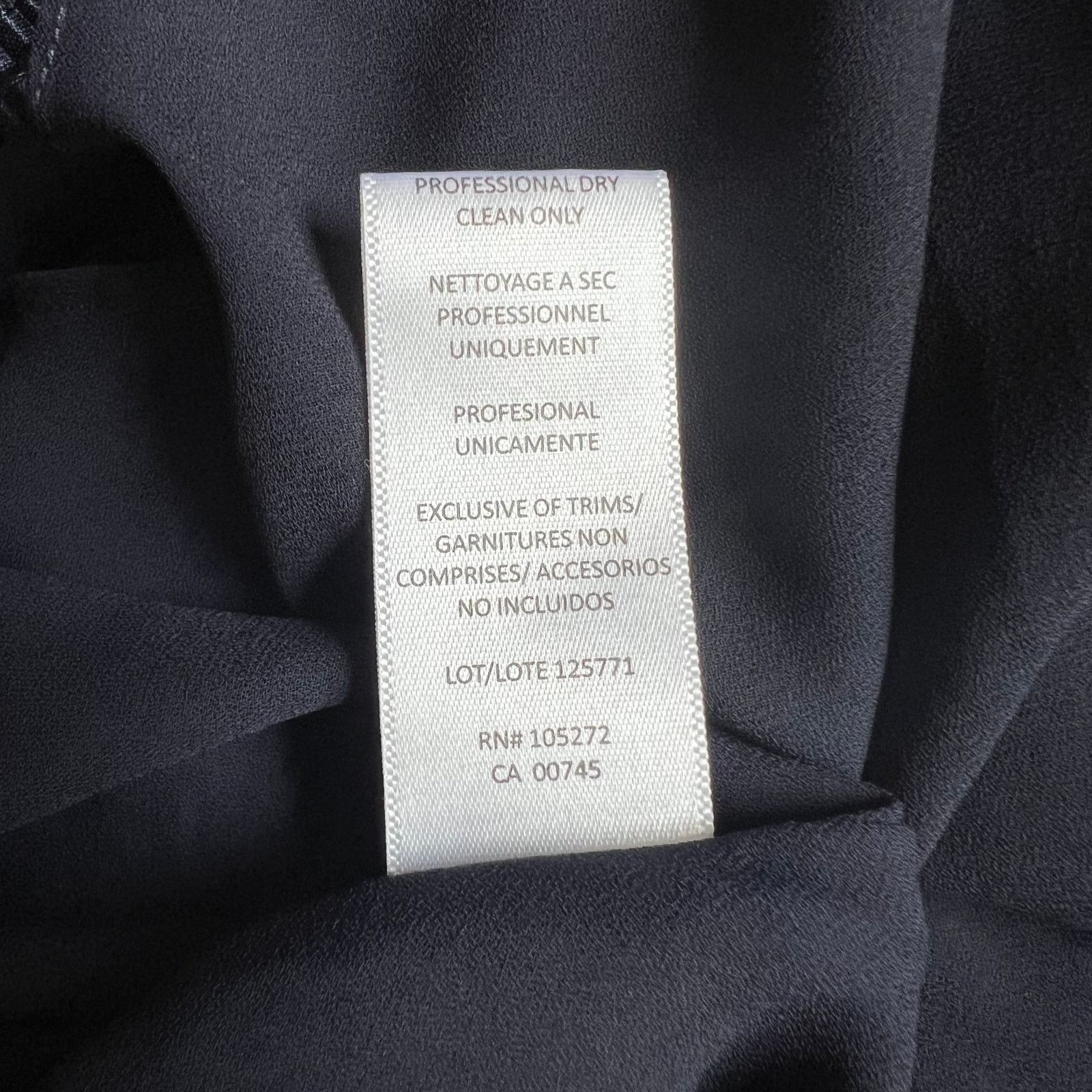Monique Lhuillier ML MONIQUE LHUILLIER Navy Tie V-back Midi Dress, US0 Size XS / US 0-2 / IT 36-38 - 6 Thumbnail