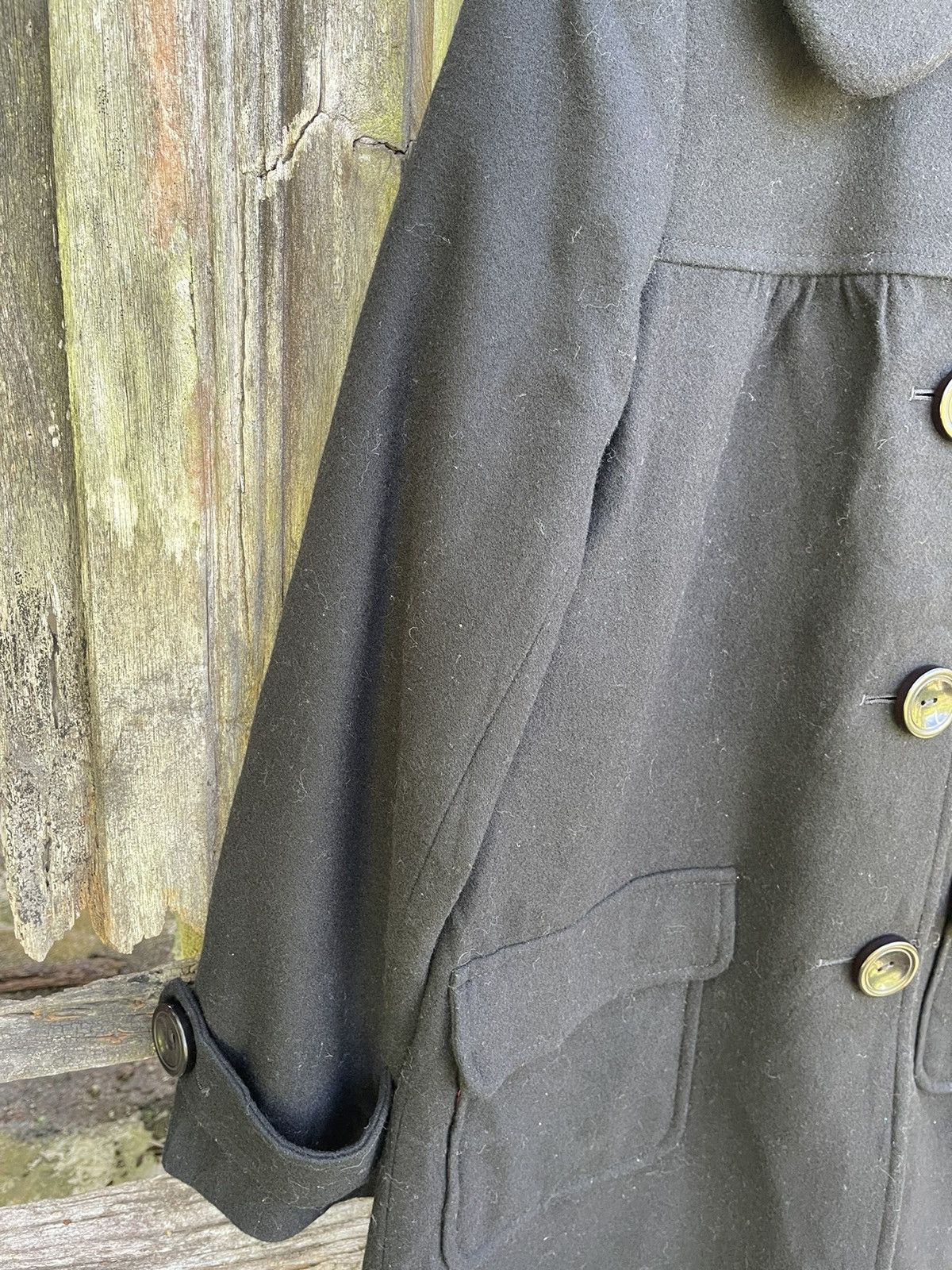 Designer II MK Mikhel Klein Paris Black Wool Blend Coat Size M / US 6-8 / IT 42-44 - 5 Thumbnail