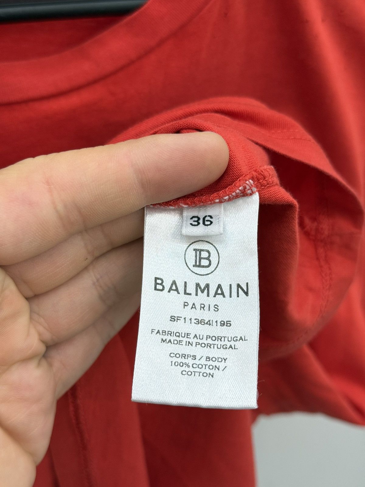 Balmain Balmain Big Logo Cotton T Shirt Size XS / US 0-2 / IT 36-38 - 8 Thumbnail