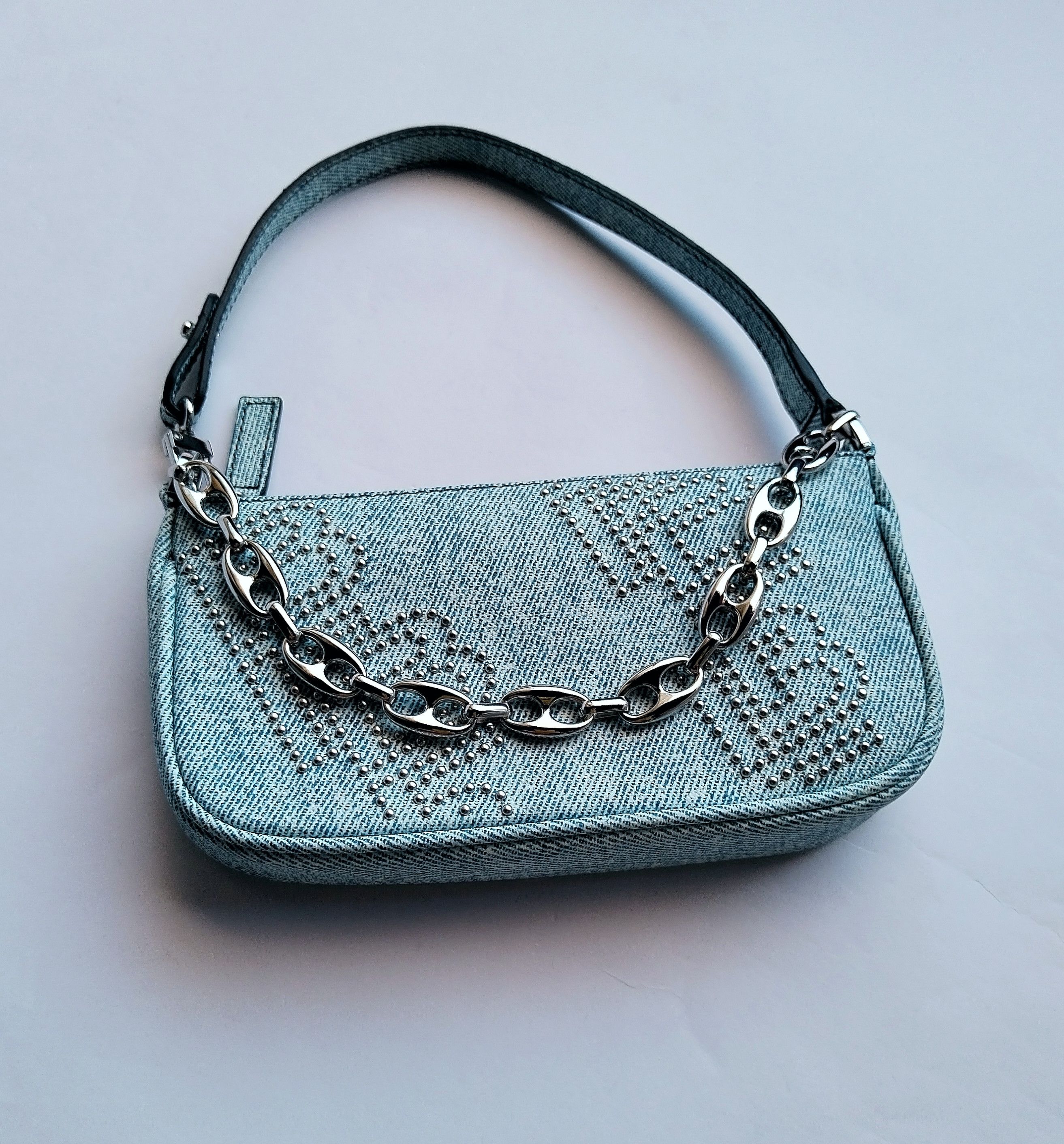 By Far 'Rachel mini' denim print bag Size ONE SIZE - 12 Thumbnail