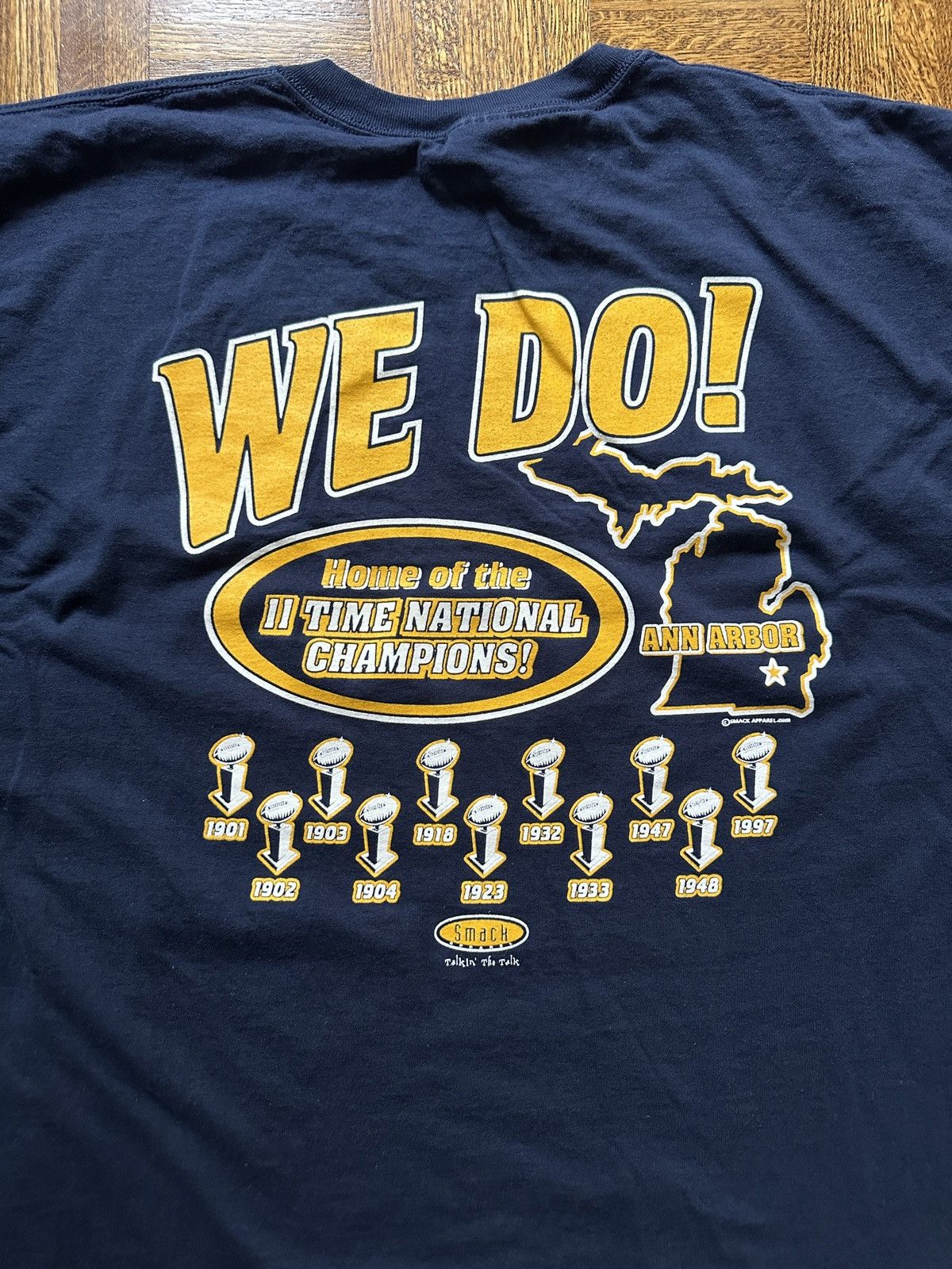 Vintage Vintage Y2K University of Michigan National Championship Tee Size US XL / EU 56 / 4 - 4 Thumbnail