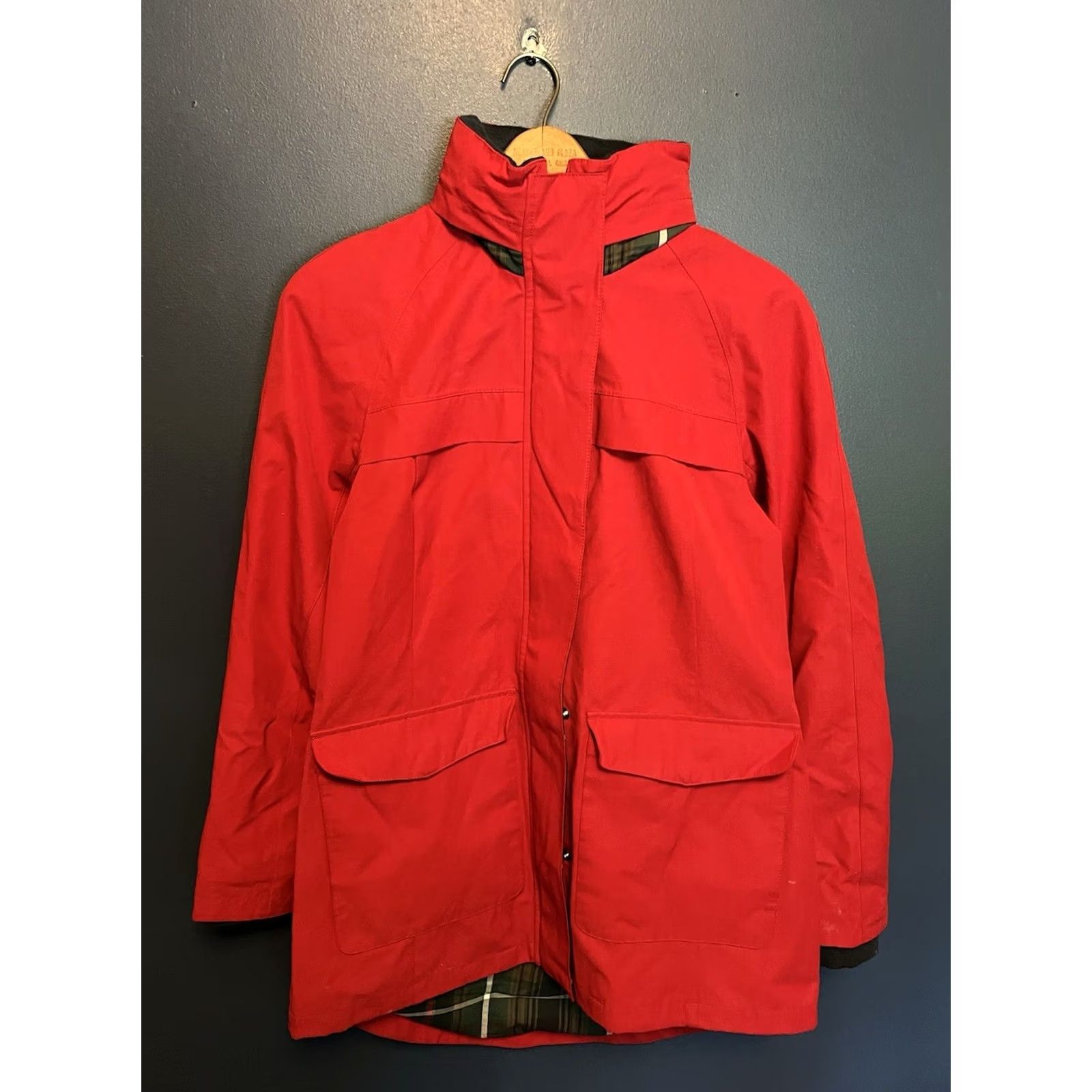Pendleton VINTAGE Pendleton Women’s Jacket Plaid Rain Coat Lined Red S, Regular, Ladies Small, 31in, 19in Pit to Pit Size S / US 4 / IT 40 - 3 Thumbnail