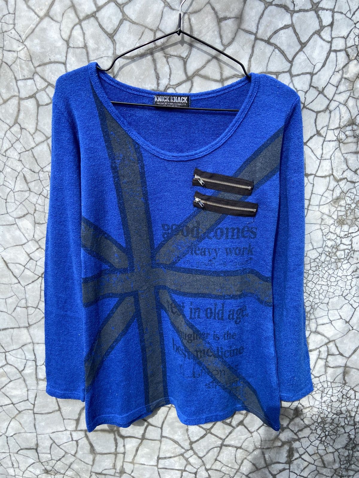 If Six Was Nine Y2K 00s Knick Knack British Punk Poem Grunge Rock Ls Size US M / EU 48-50 / 2 - 6 Thumbnail