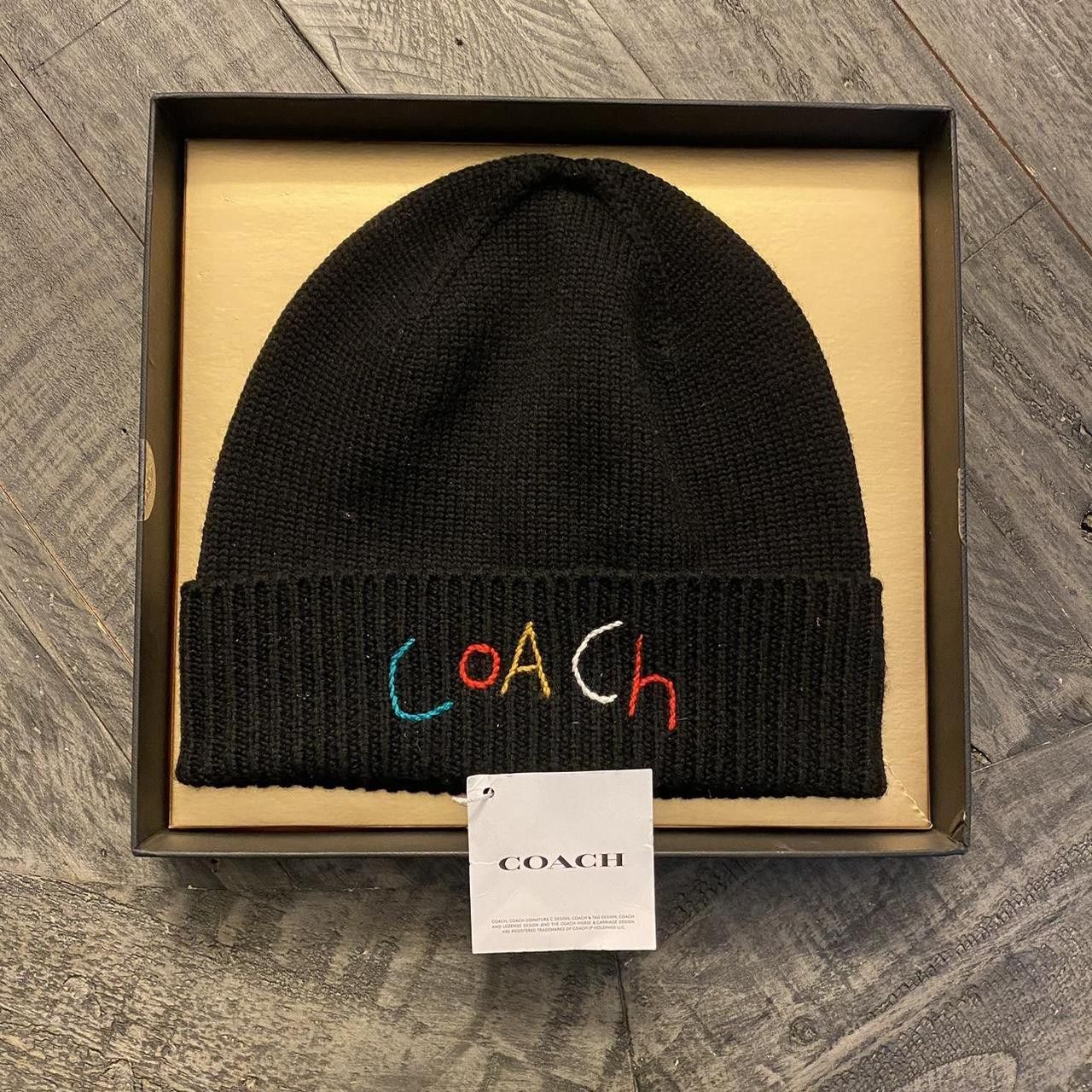 Coach Coach Women's Embroidered Beanie Black Size ONE SIZE - 1 Thumbnail