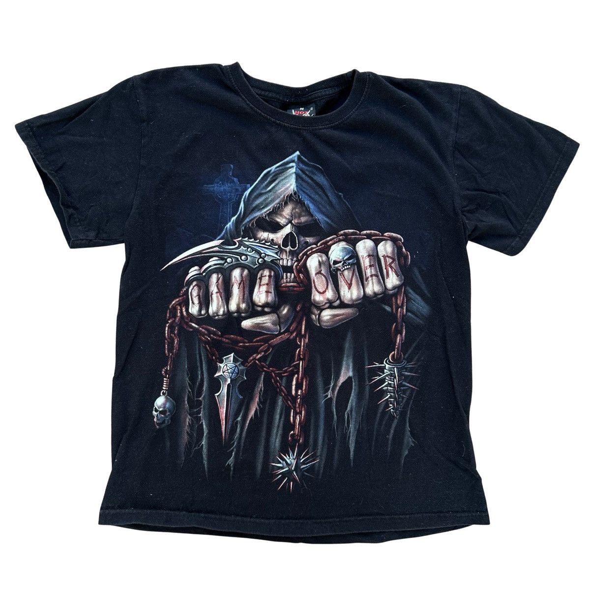 Hot Topic Vintage Hot Rock Reaper Game Over Shirt Size Medium Size US M / EU 48-50 / 2 - 1 Thumbnail