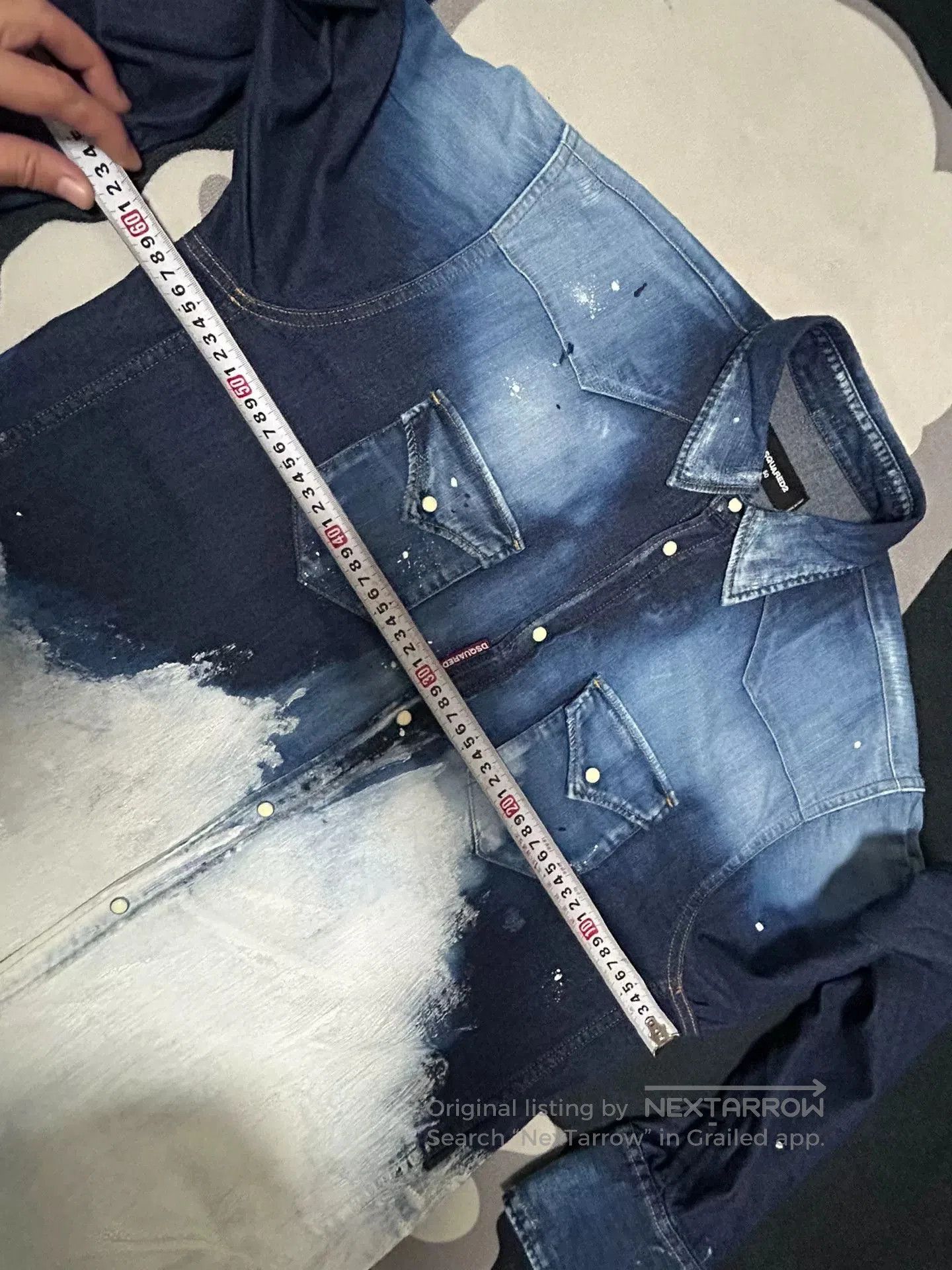 Dsquared2 Dsquared2 Trapez Denim Shirt for Men. Size US M / EU 48-50 / 2 - 7 Thumbnail