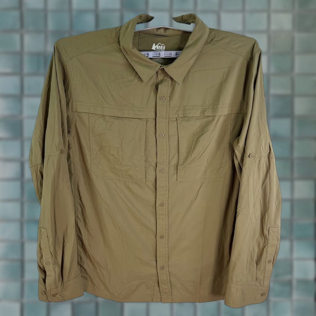 Vintage REI Button-Up Sahara Capture Men’s Size L Tan Long Sleeve Nylon Shirt Size US L / EU 52-54 / 3 - 1 Thumbnail