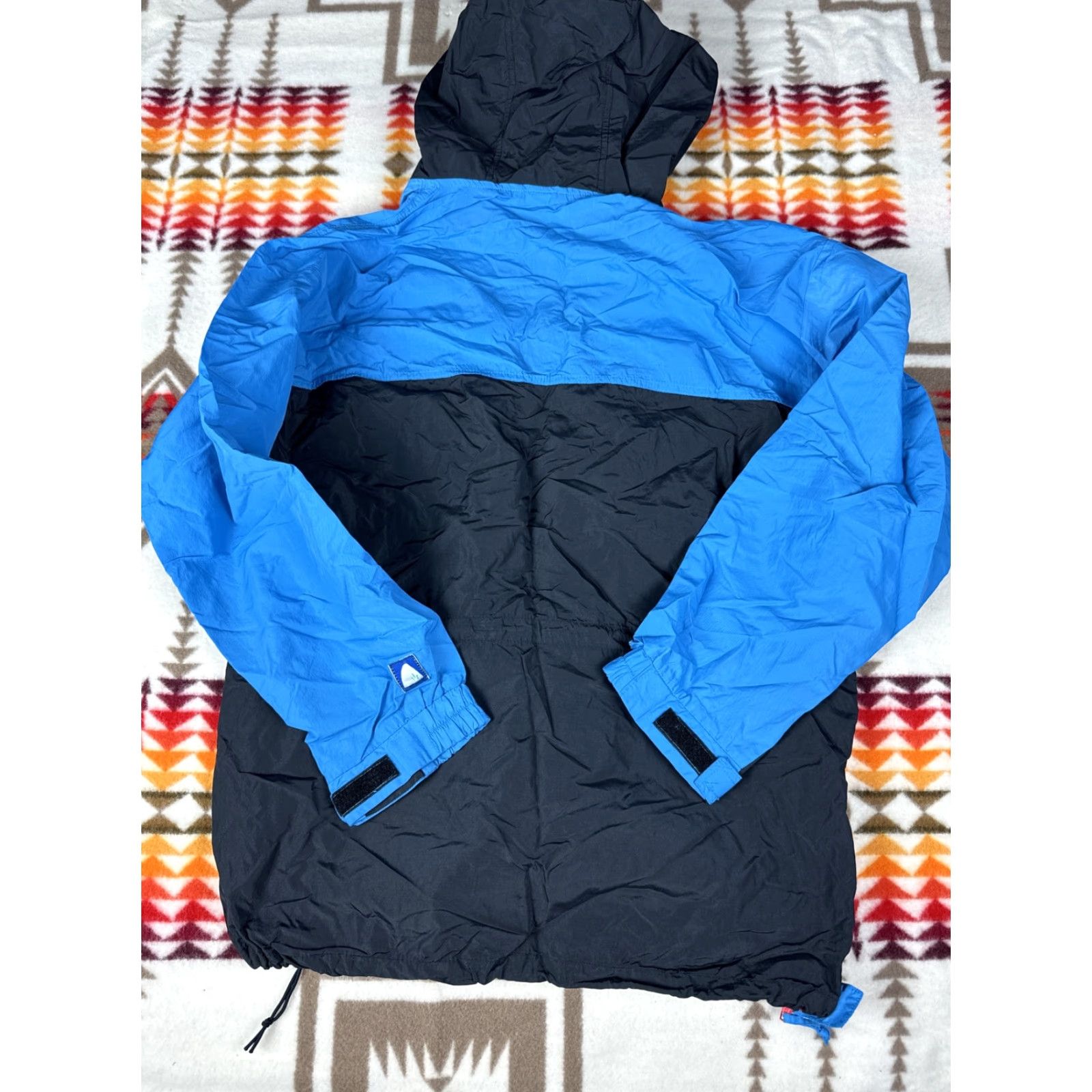 Sierra Designs VINTAGE Sierra Designs Hoodie Anorak Windbreaker Jacket M Black Red Aqua Mens Sz M Size US M / EU 48-50 / 2 - 5 Thumbnail