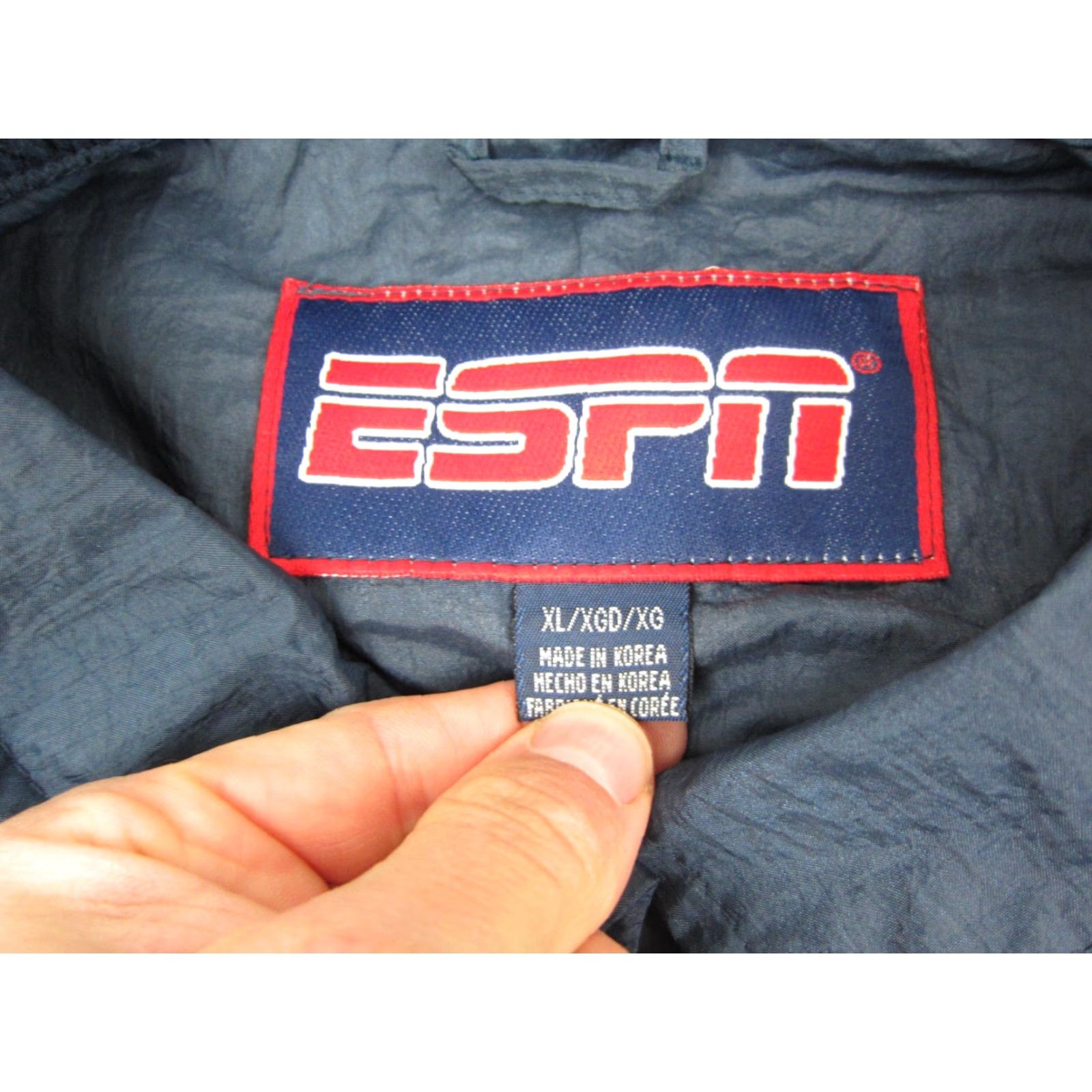 Vintage VINTAGE ESPN Jacket Mens XL Blue Satin Bomber 90s Windbreaker Size US XL / EU 56 / 4 - 4 Thumbnail