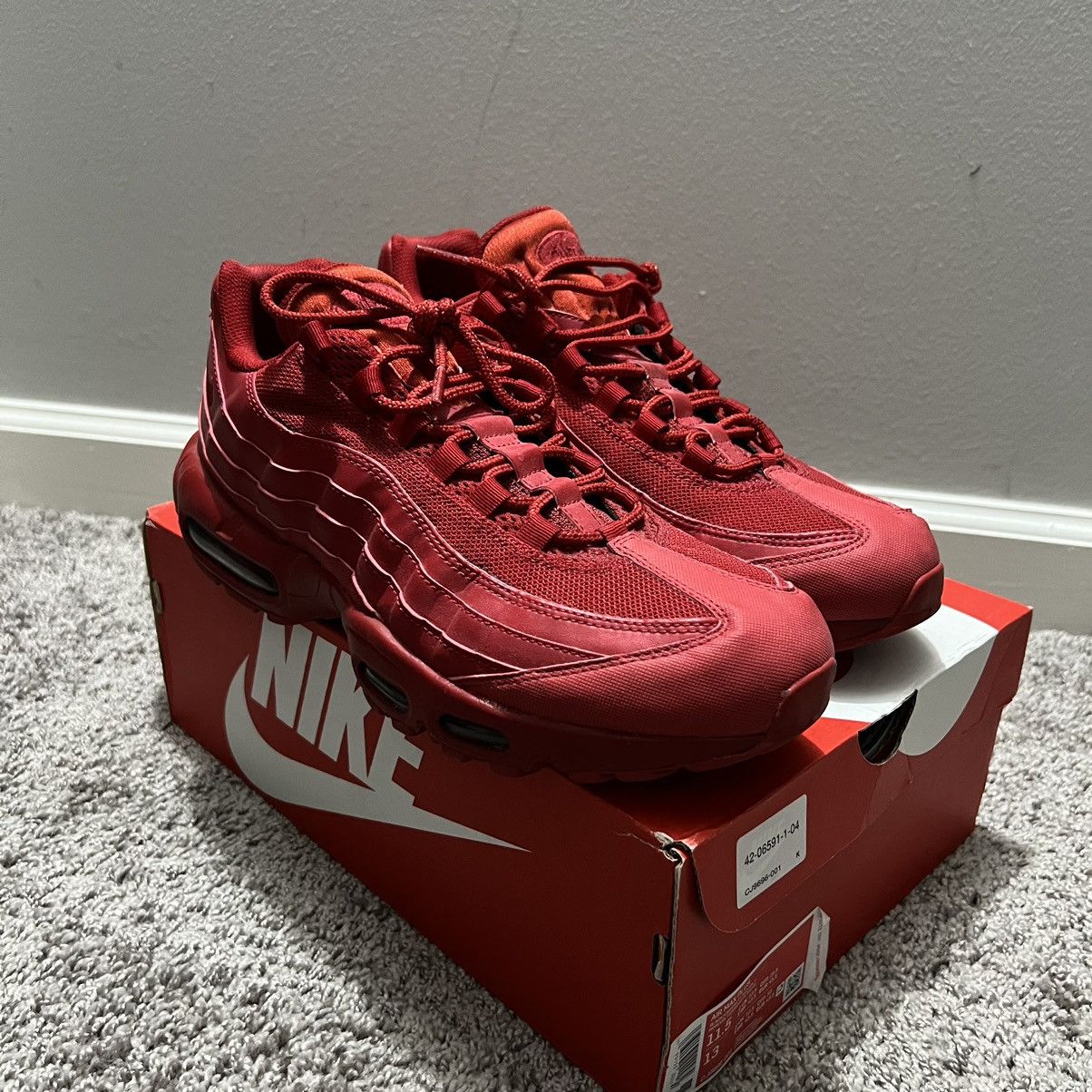 image of Nike Air Max 95 Shoes in Red, Men's (Size 11.5)