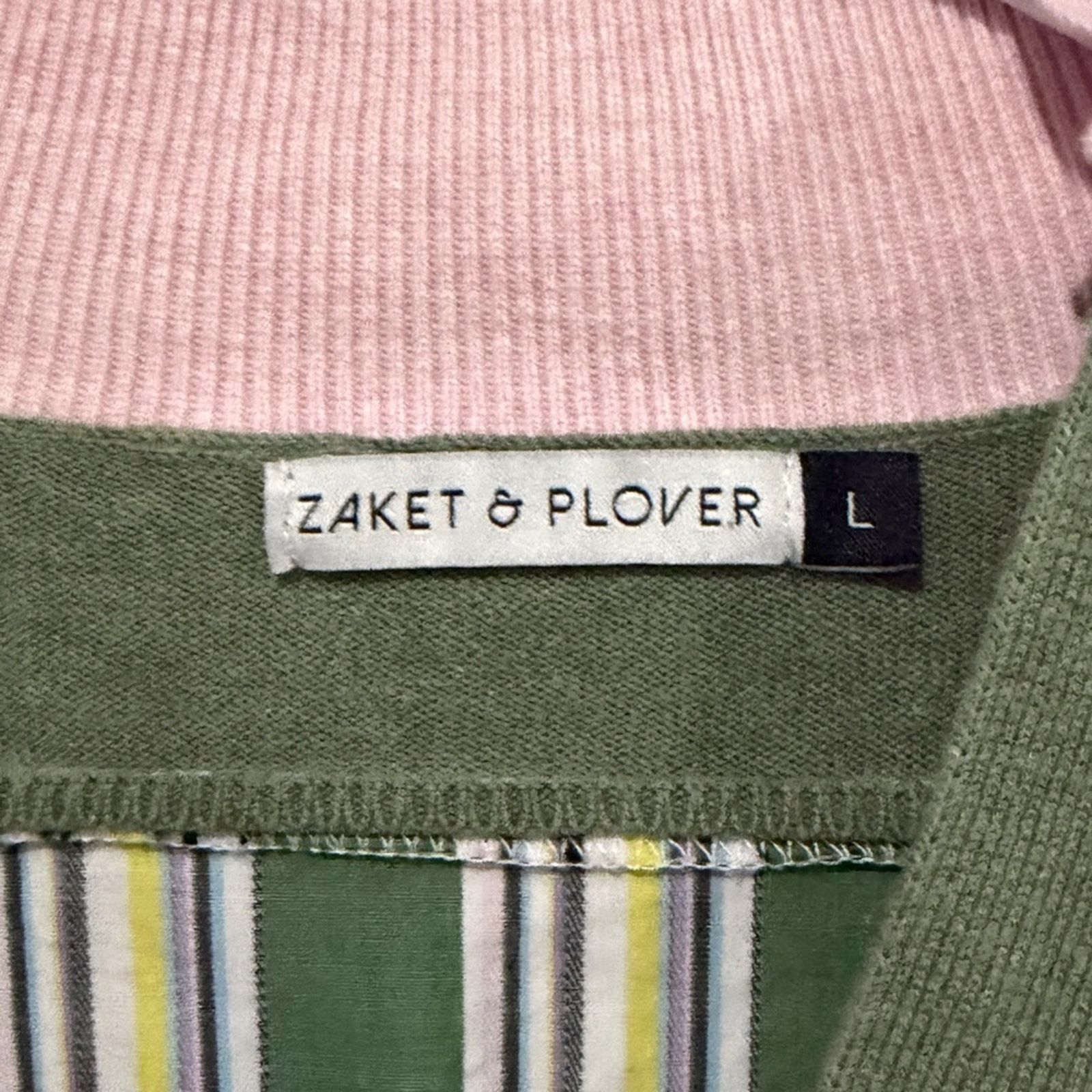 Other Zaket & Plover Stripe Trim Mixed Media Cardigan Size Large Size L / US 10 / IT 46 - 6 Thumbnail