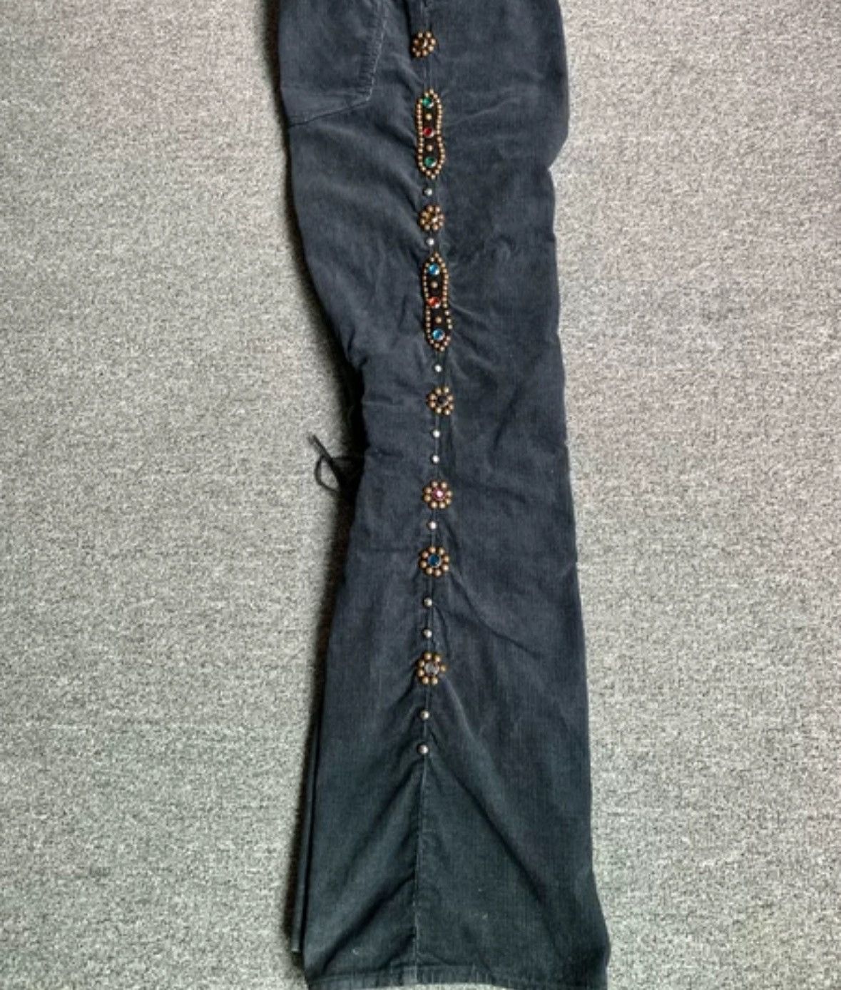 Kapital Kapital Corduroy Gemstone Pants Drawstring Bellbottom Pants Size US 32 / EU 48 - 4 Thumbnail