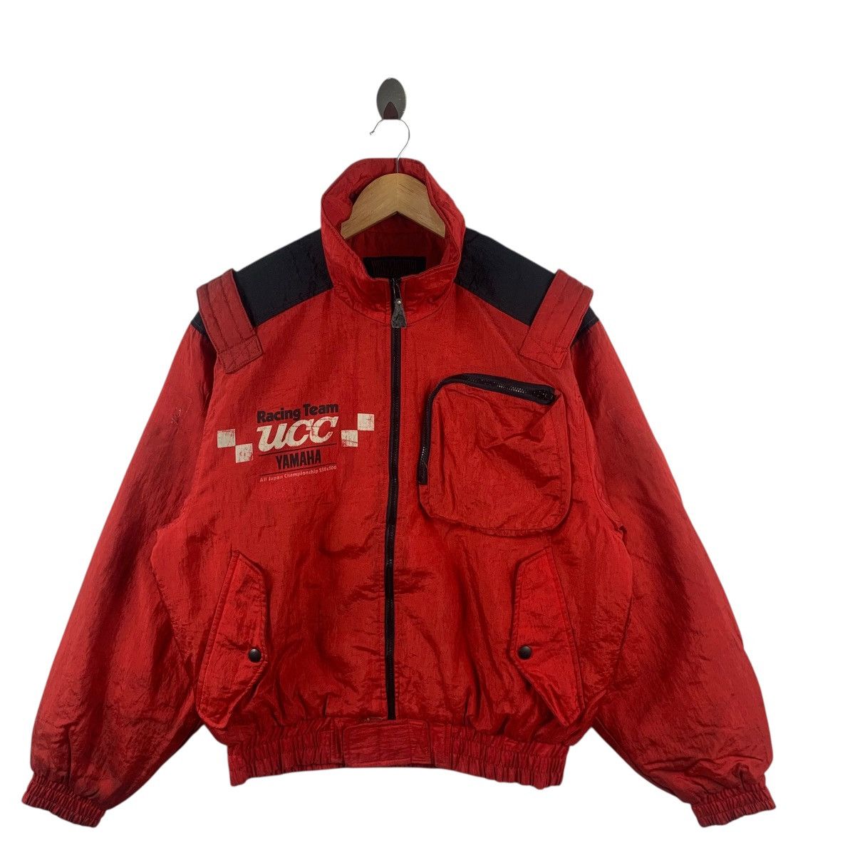 Vintage Vintage 80’ YAMAHA RACING TEAM UCC 500 Bomber Jacket Size US L / EU 52-54 / 3 - 3 Thumbnail
