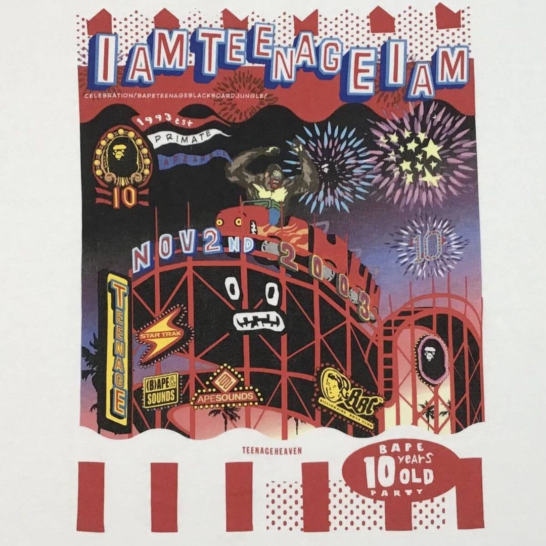 Bape × Billionaire Boys Club × Nigo 2003 BAPE 10th year anniversary T-shirt BBC star trak NIGO Size US L / EU 52-54 / 3 - 2 Thumbnail