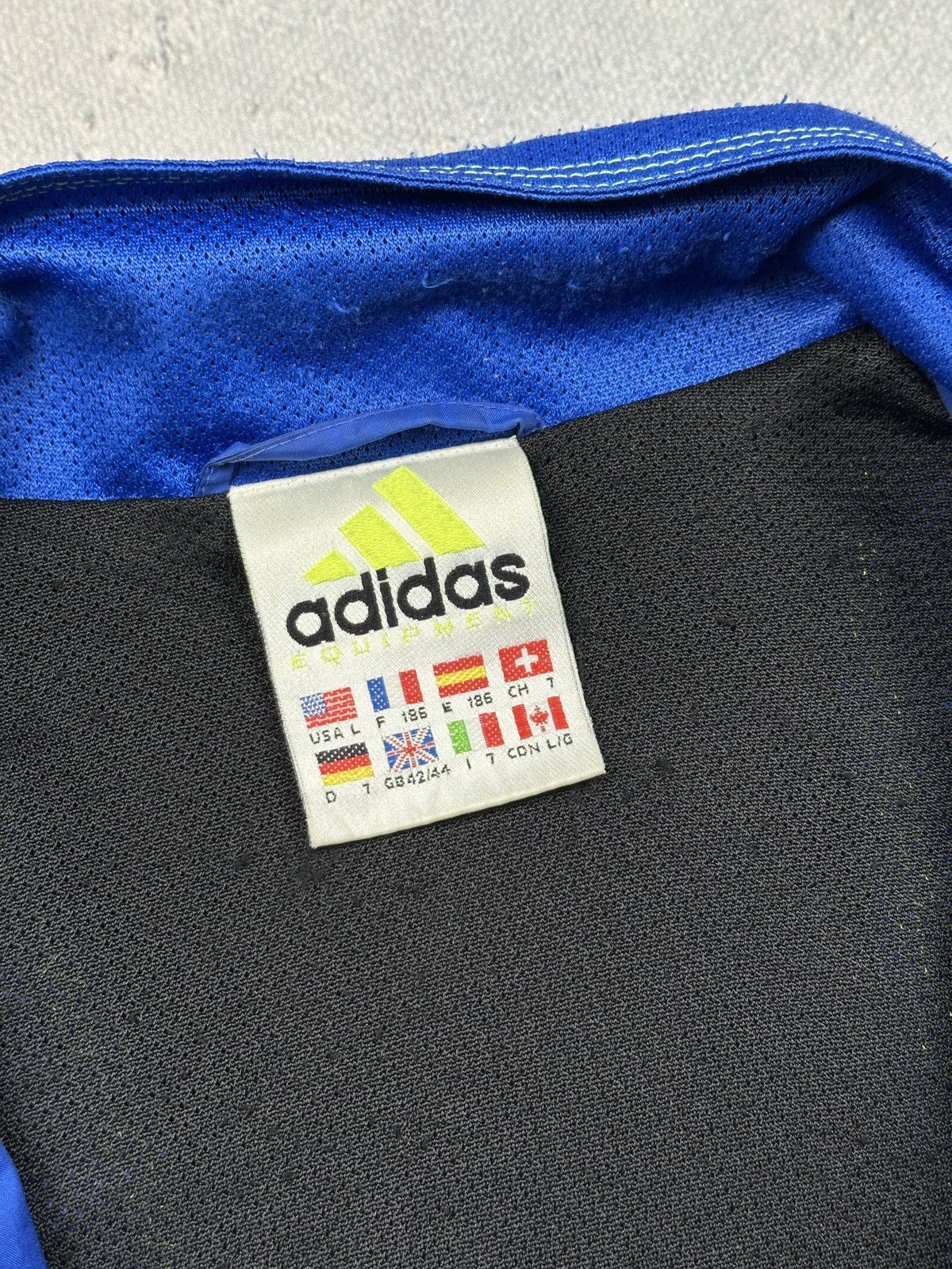 Adidas Vintage Adidas Equipment Blue Black Neon Trim Jacket 90s 80s Size US XL / EU 56 / 4 - 15 Thumbnail