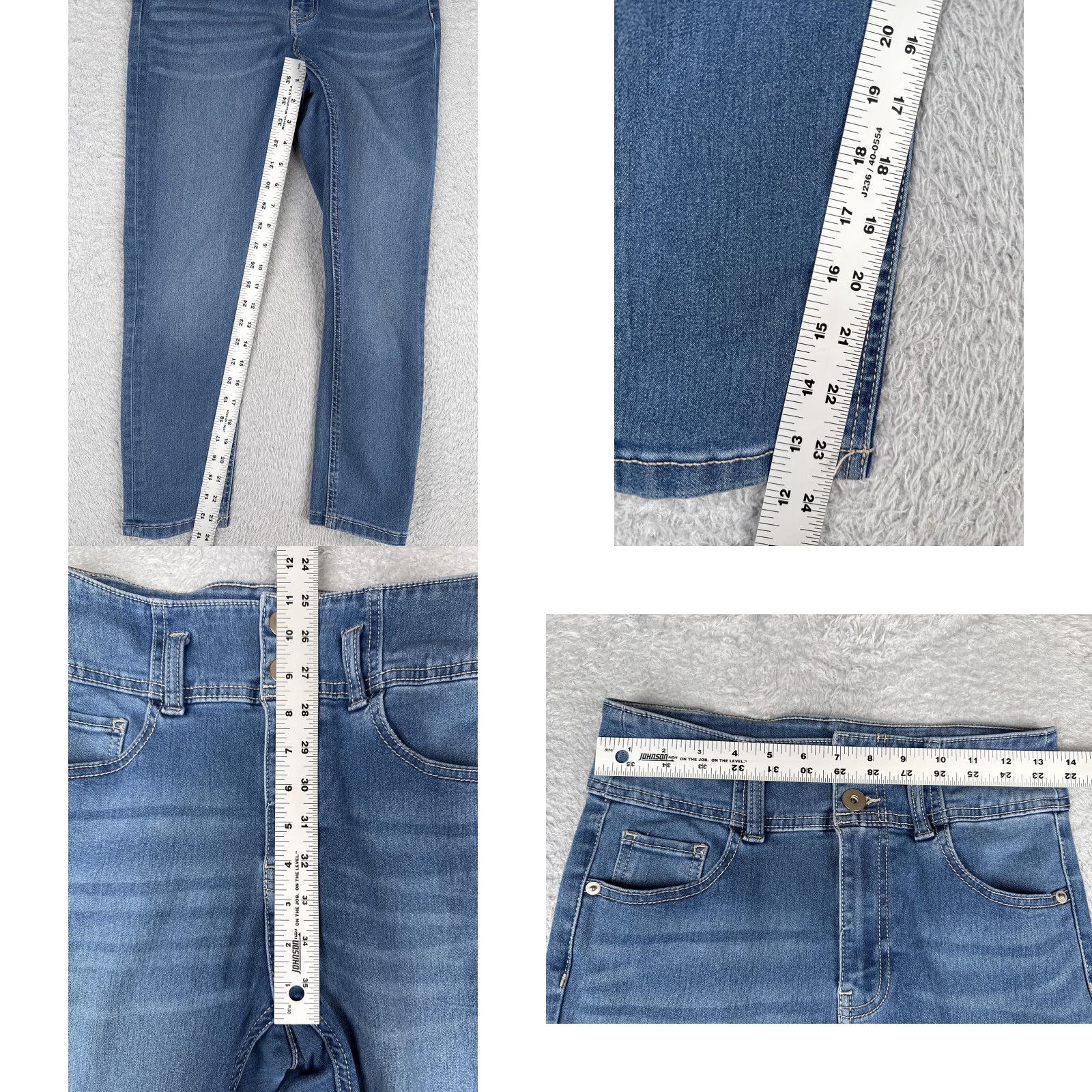 Vintage No Boundaries Jeans Womens Juniors 7 High Rise Skinny Denim Blue Stretch 26in Inseam 24in Adult? (Note: This item is Juniors size 7, not adult.) Size 28" / US 6 / IT 42 - 8 Thumbnail