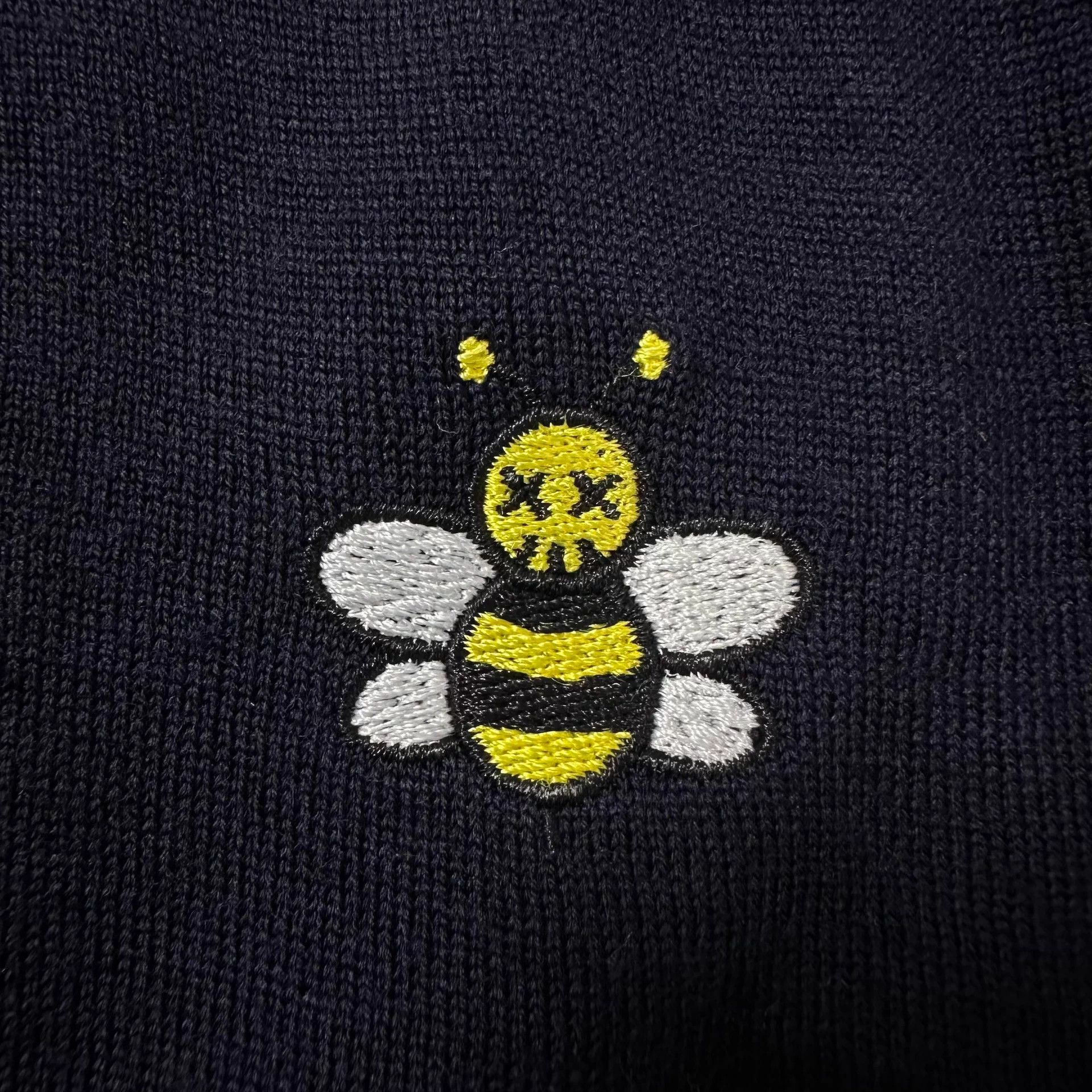 Dior Dior Navy Blue 100% Wool Collared Bee Sweater L Size US L / EU 52-54 / 3 - 2 Thumbnail