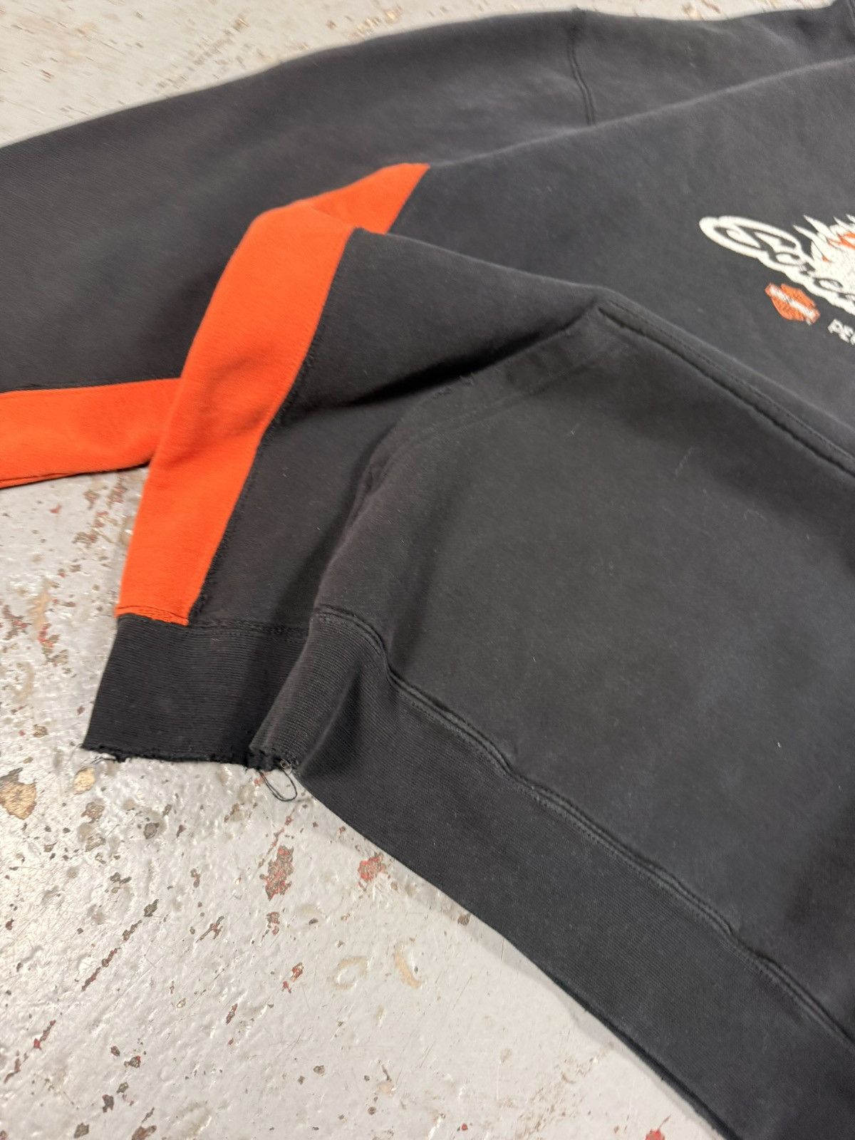 Harley Davidson Vintage Perfectly Thrashed Harley Davidson Hoodie Size US L / EU 52-54 / 3 - 3 Thumbnail