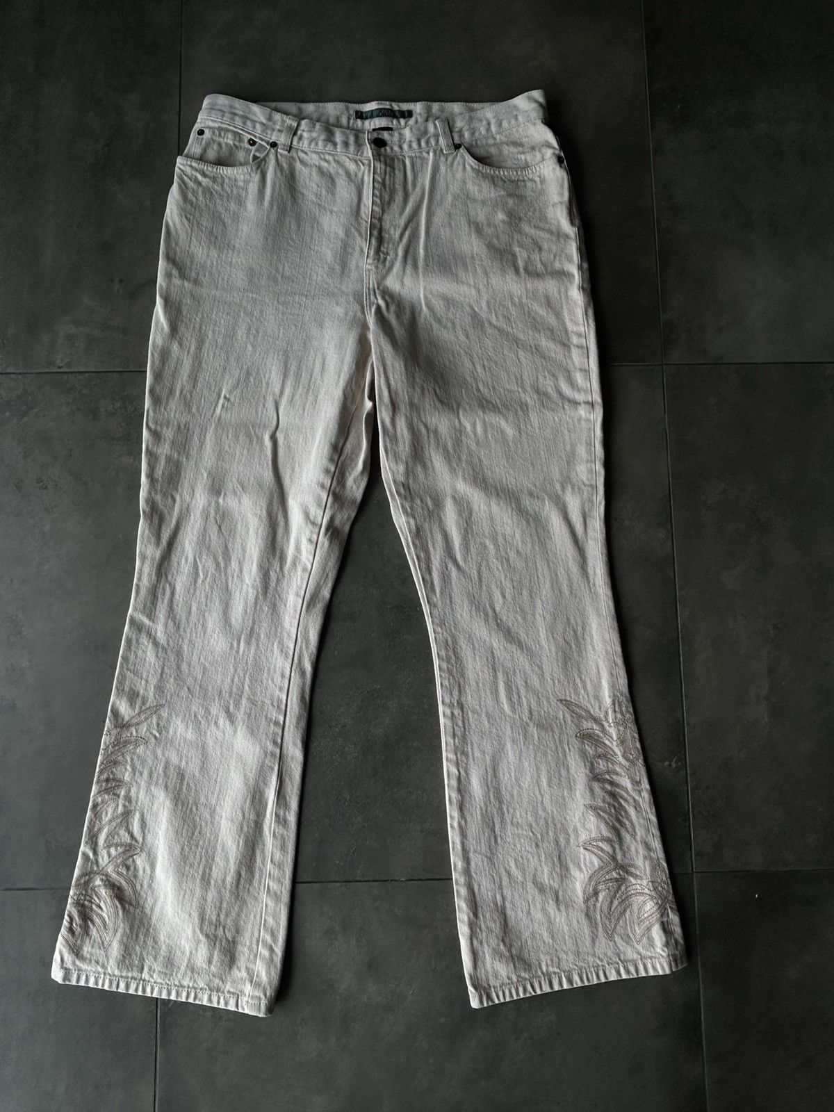 image of Ralph Laurent Cowboy Boot Pants in Beige, Men's (Size 32)