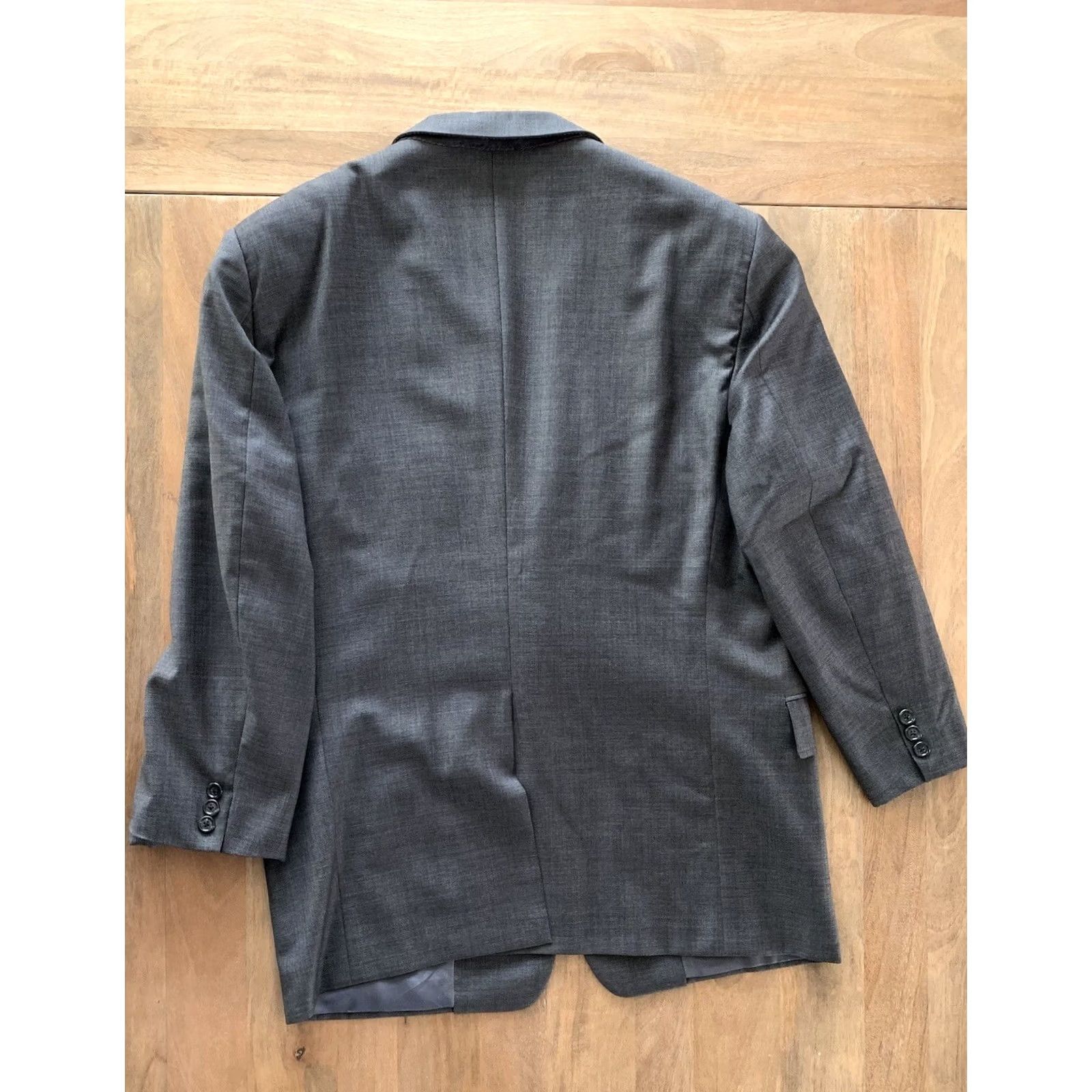 Vintage Hickey Freeman Mens Gray Blazer Sport Jacket 42S Single Vent Textured Boardroom Size 42R - 2 Thumbnail