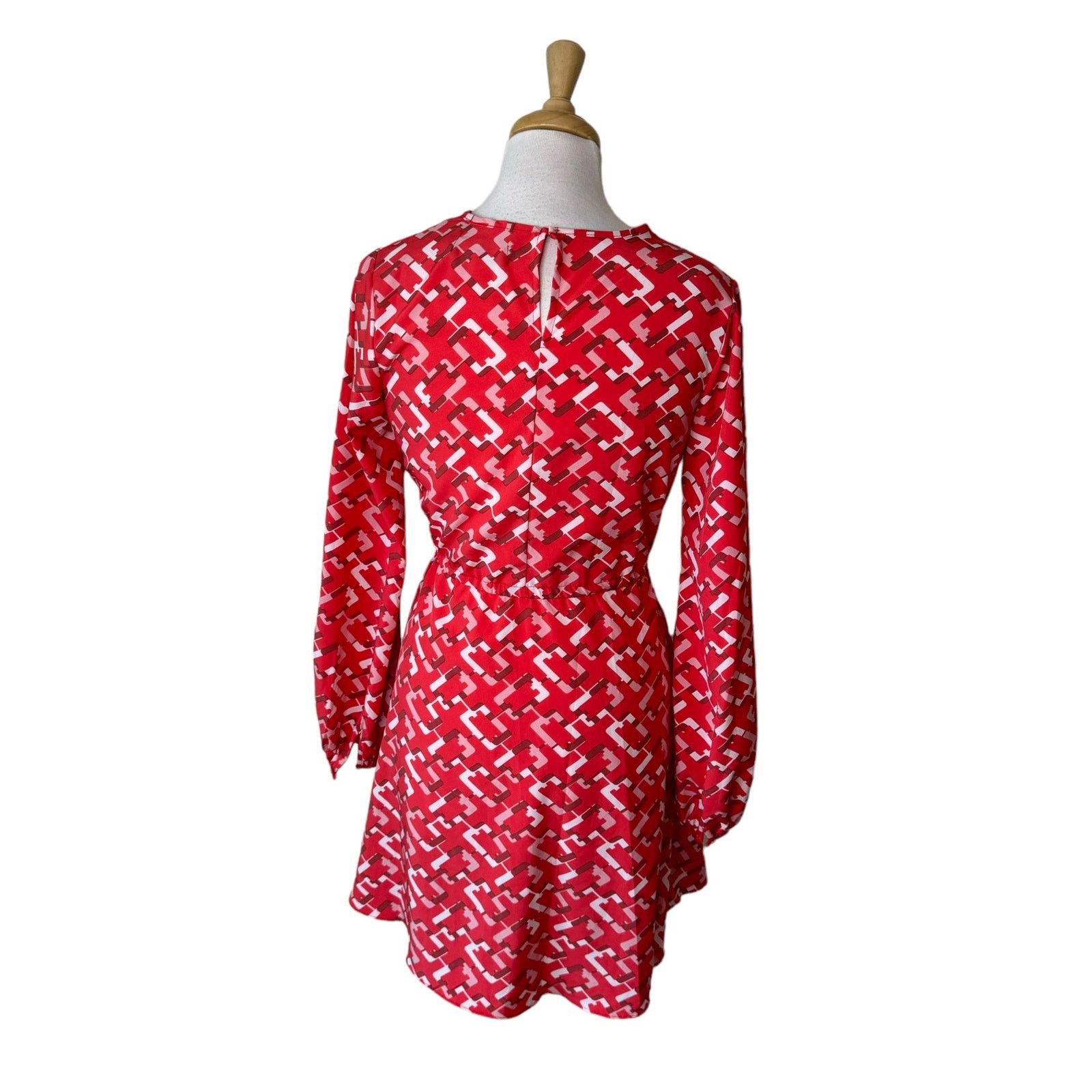 Other Pomander Place Geometric Patterned Tie Waist Dress Size S / US 4 / IT 40 - 2 Thumbnail