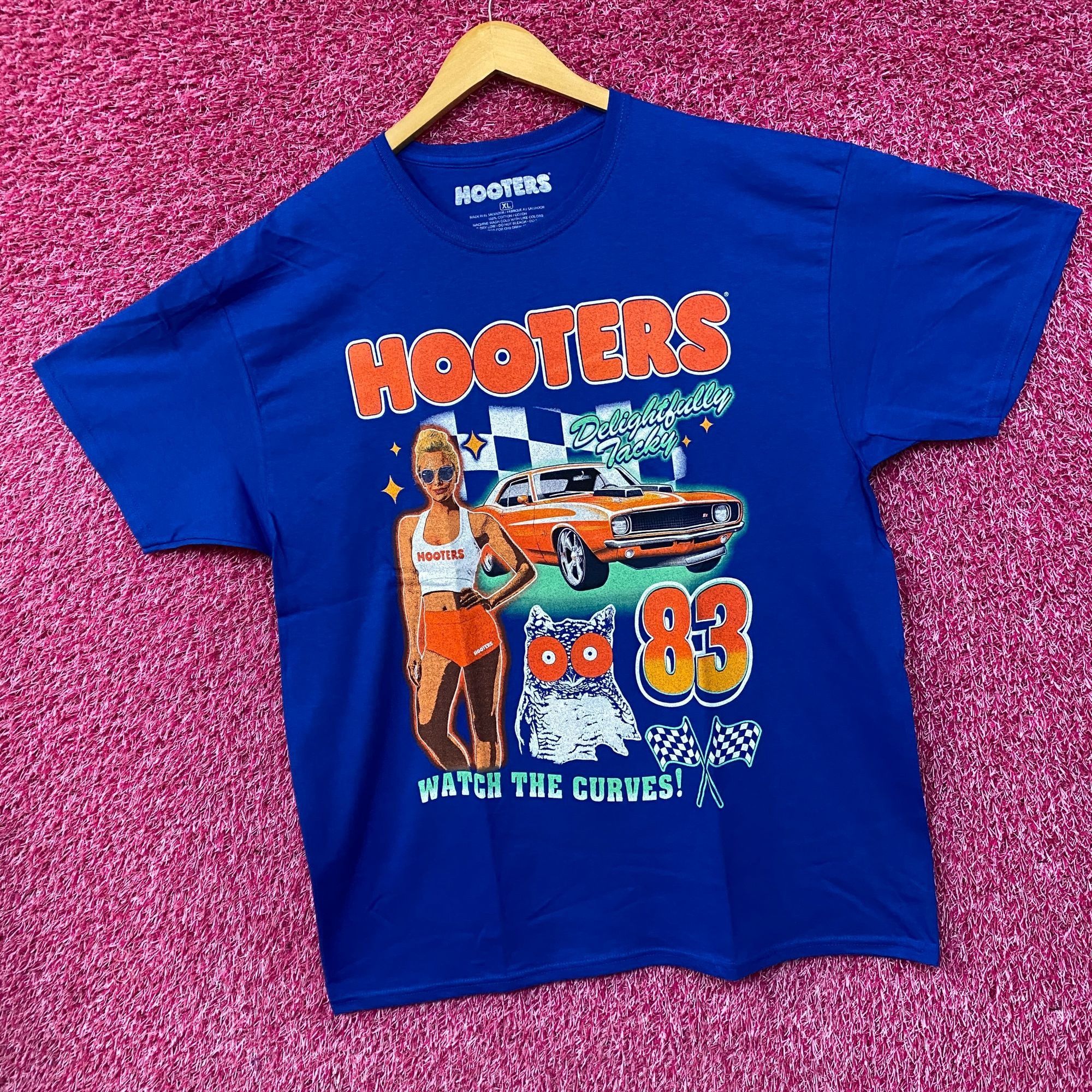 Other Hooters Delightfully Tacky Racing 83 Watch The Curves T-shir Size US XL / EU 56 / 4 - 3 Thumbnail