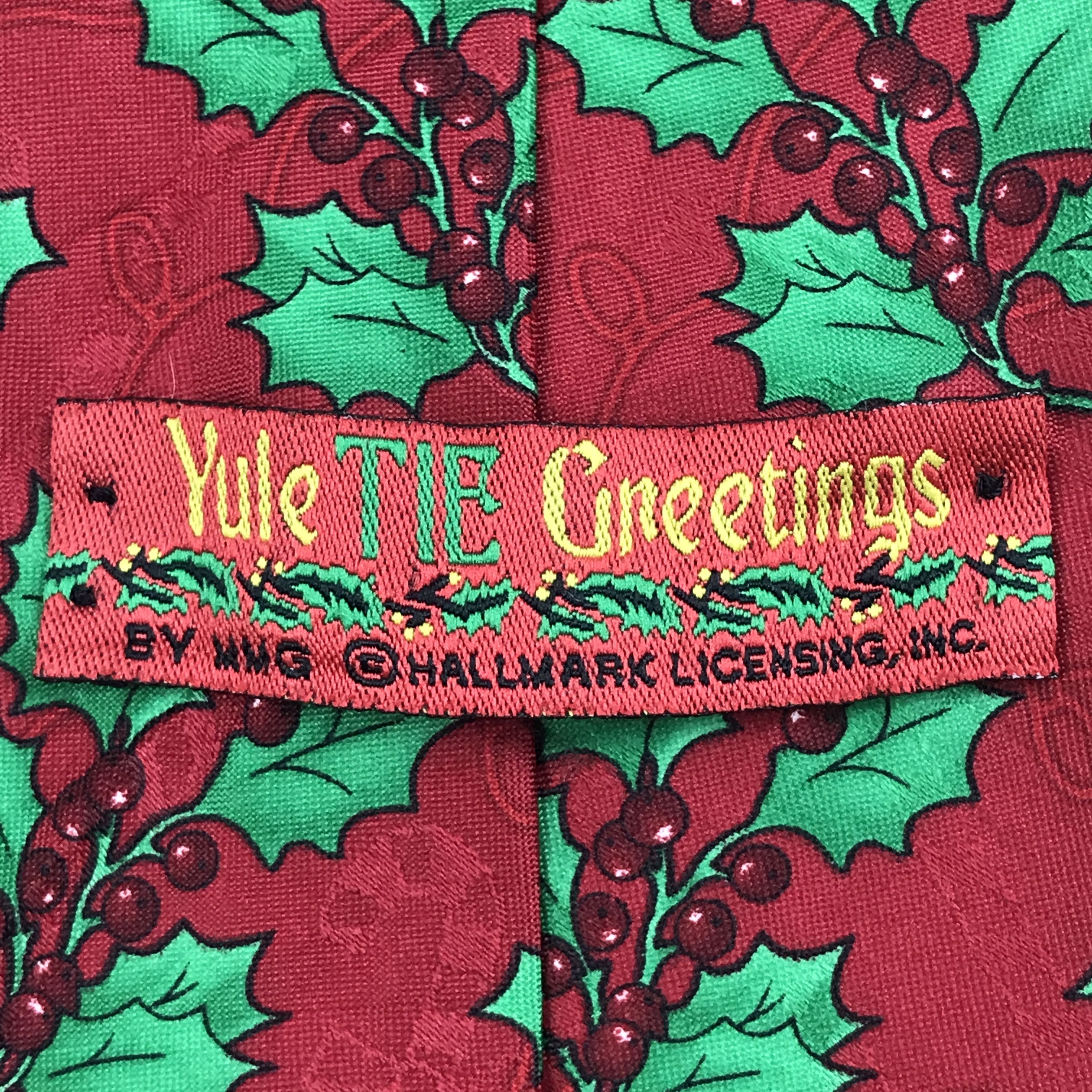 Designer × Vintage Vintage Yule Tie Greetings 100% Polyester Necktie Size ONE SIZE - 8 Thumbnail