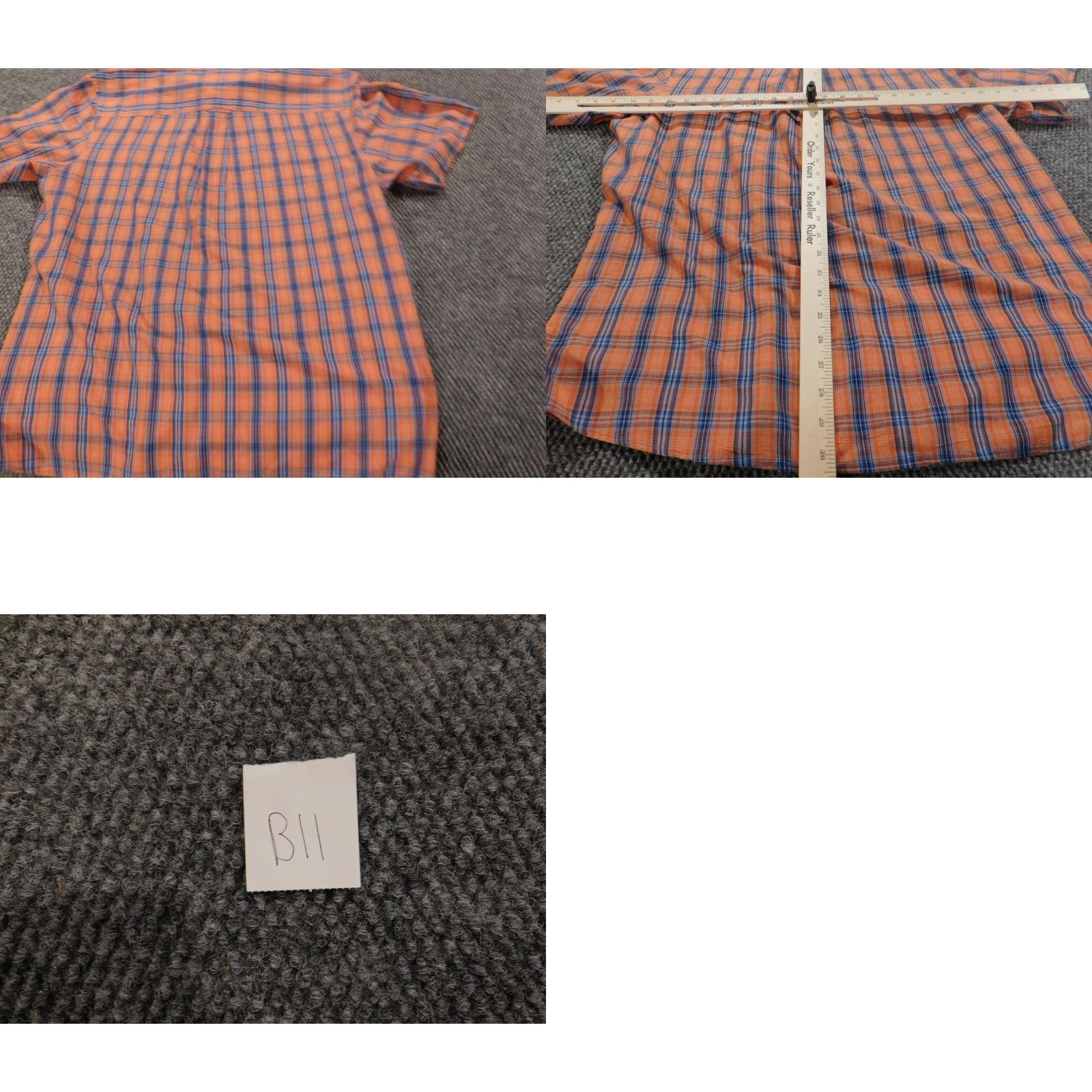 Vintage Saddlebred Shirt Button-Up Plaid Orange Large Easy Care Mens Size US L / EU 52-54 / 3 - 8 Thumbnail