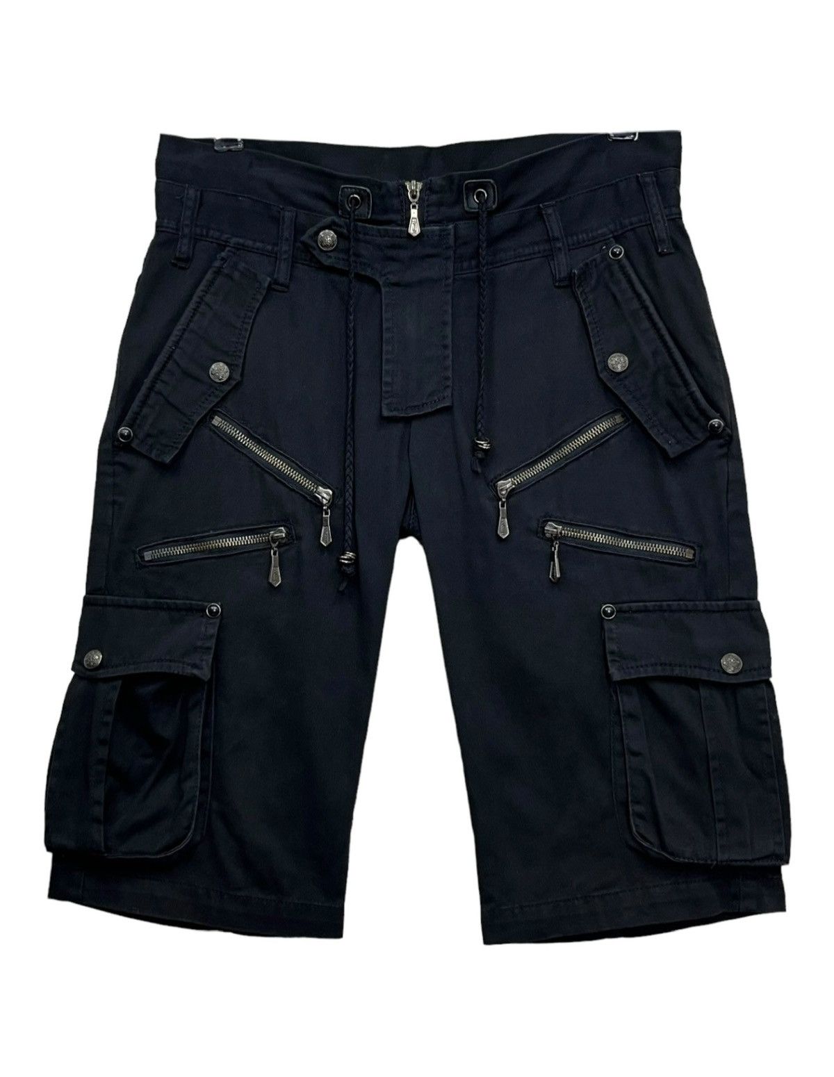 Black Seditionaries Vintage FYE Vintage MIDAS MACHIAVEL Punk Multi Zipper Cargo Shorts Grailed