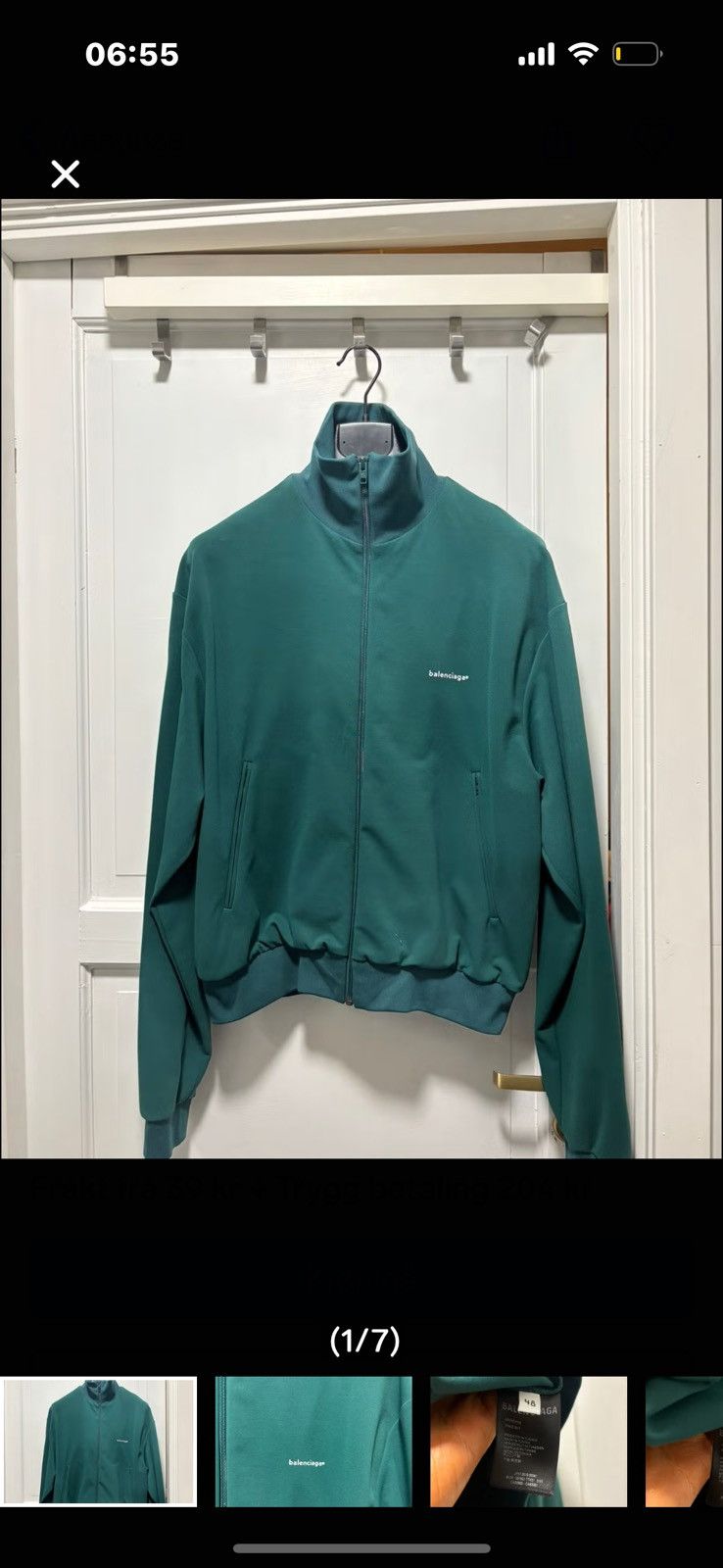 Balenciaga Logo zip up Size US M / EU 48-50 / 2 - 1 Thumbnail