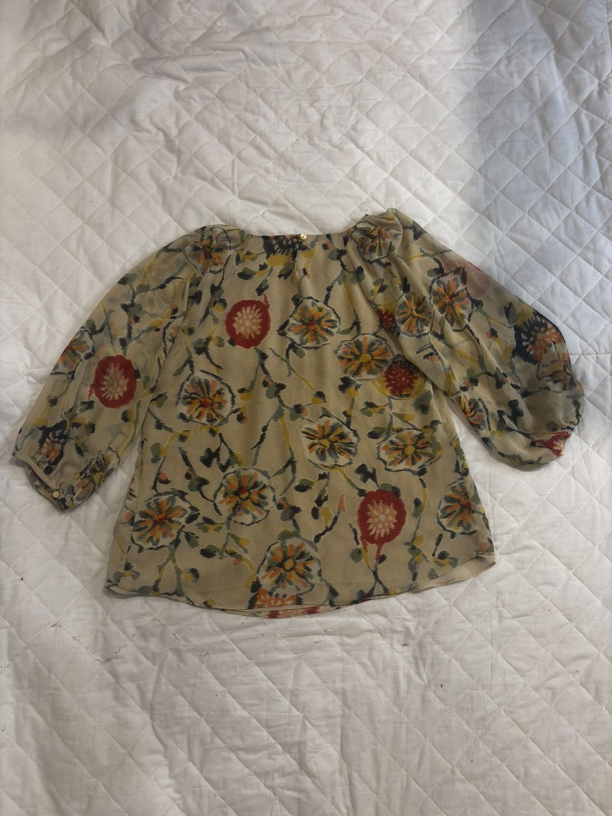 Other Floral Chiffon Blouse.wt051 Size S / US 4 / IT 40 - 6 Thumbnail