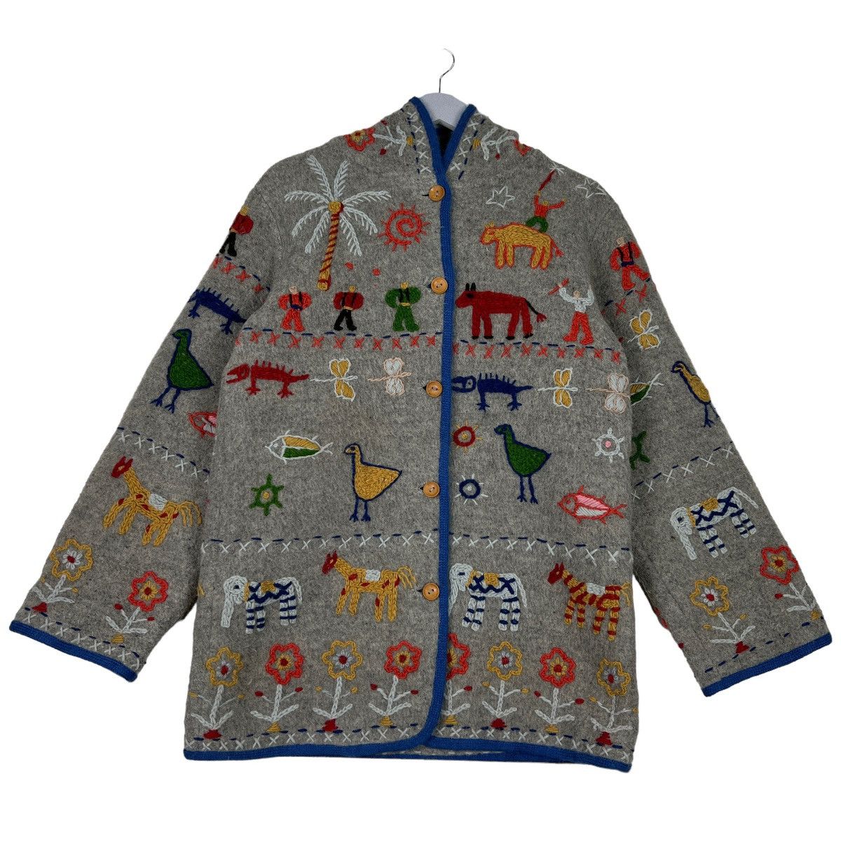 Japanese Brand 🔥 TARGA EMBROIDERY PRIMETIVE MOTIVE WOOL JACKET Size US S / EU 44-46 / 1 - 1 Thumbnail