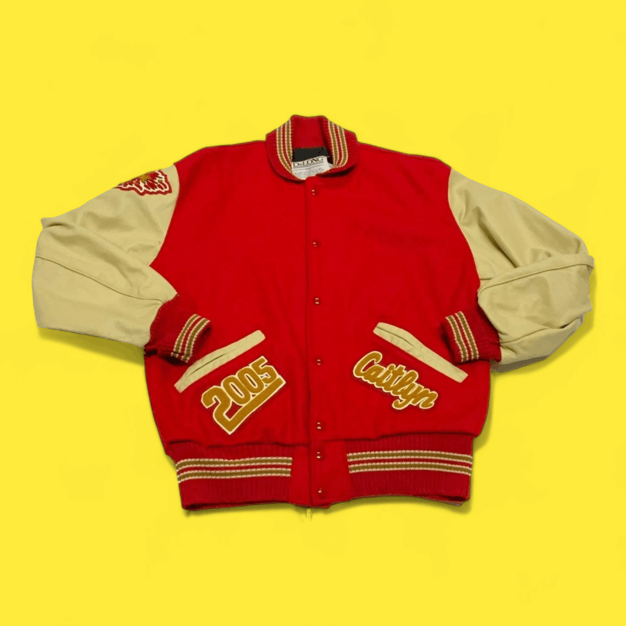 Delong Varsity Jackets Vintage red varsity jacket Size US M / EU 48-50 / 2 - 1 Preview