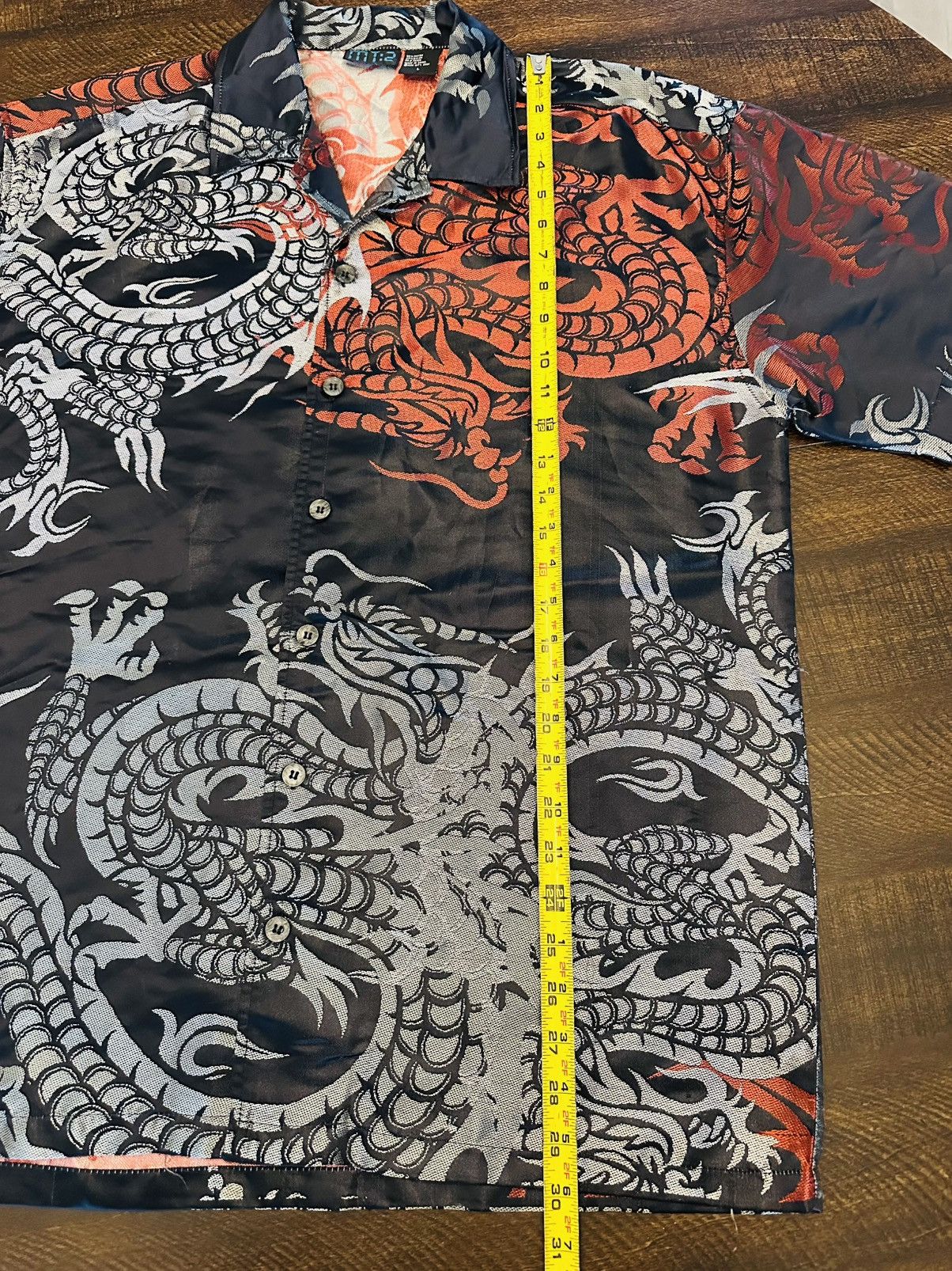 Other Vintage MT2 Shirt Mens Large Black Red Dragon Button Up Y2K Size US L / EU 52-54 / 3 - 4 Thumbnail
