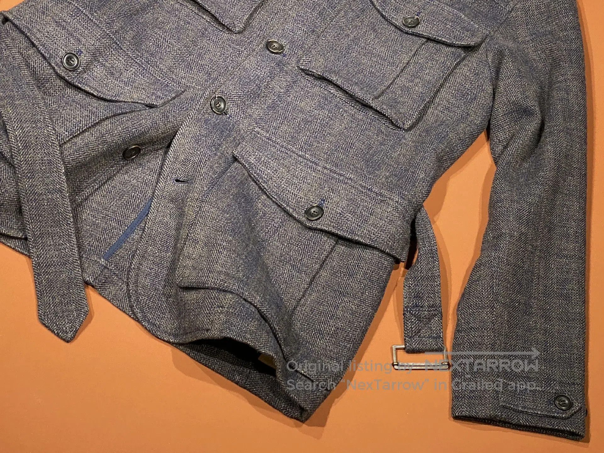 HANSEN Garments HANSEN Gray Wave Pattern Hunting Jacket. Size US M / EU 48-50 / 2 - 6 Thumbnail