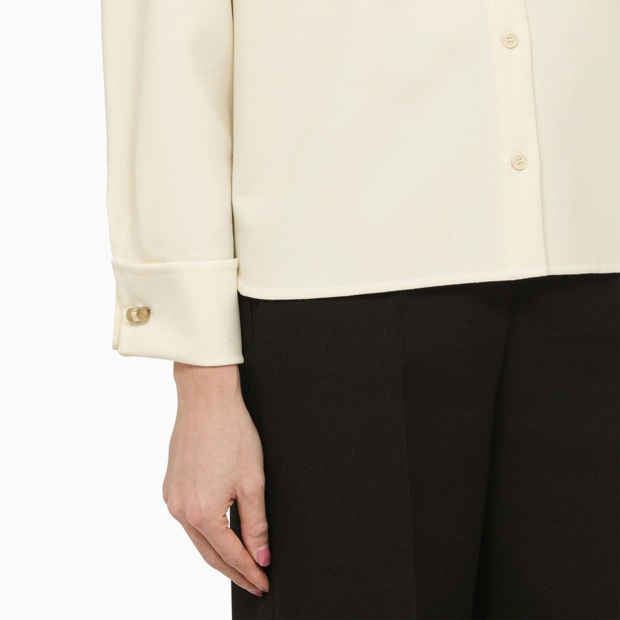 Max Mara o1d2blof0824 Wool Shirts in Ivory Size S / US 4 / IT 40 - 4 Thumbnail