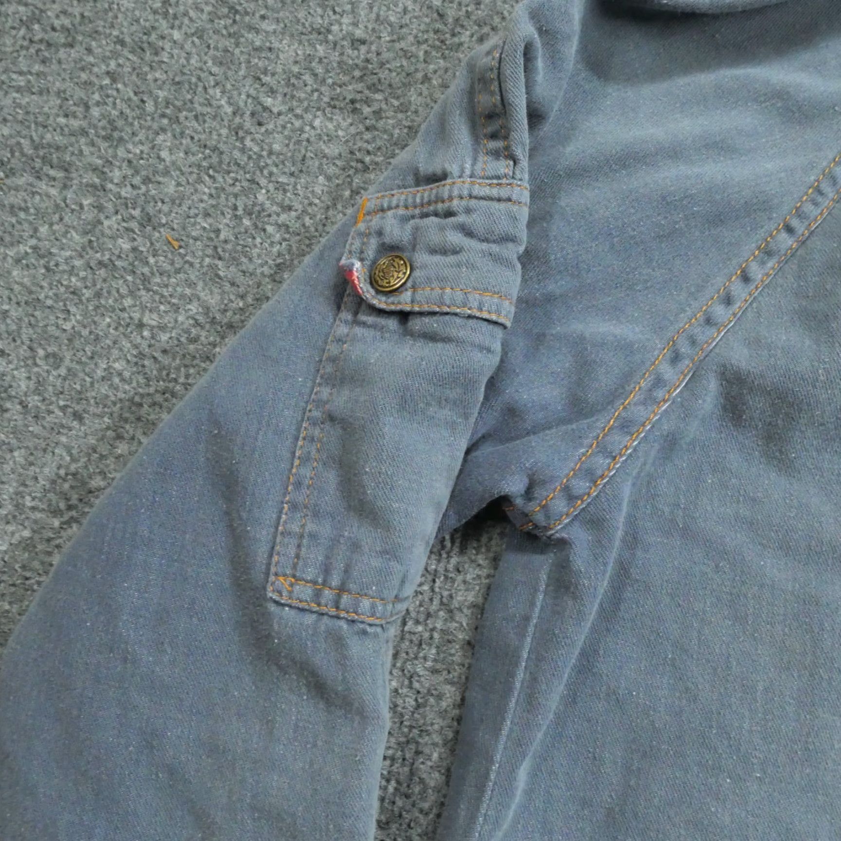 CO VINTAGE Valley Co Jean Jacket Womens L Blue Denim Hooded Plaid 80s Size 36" / US 14 / IT 50 - 7 Thumbnail