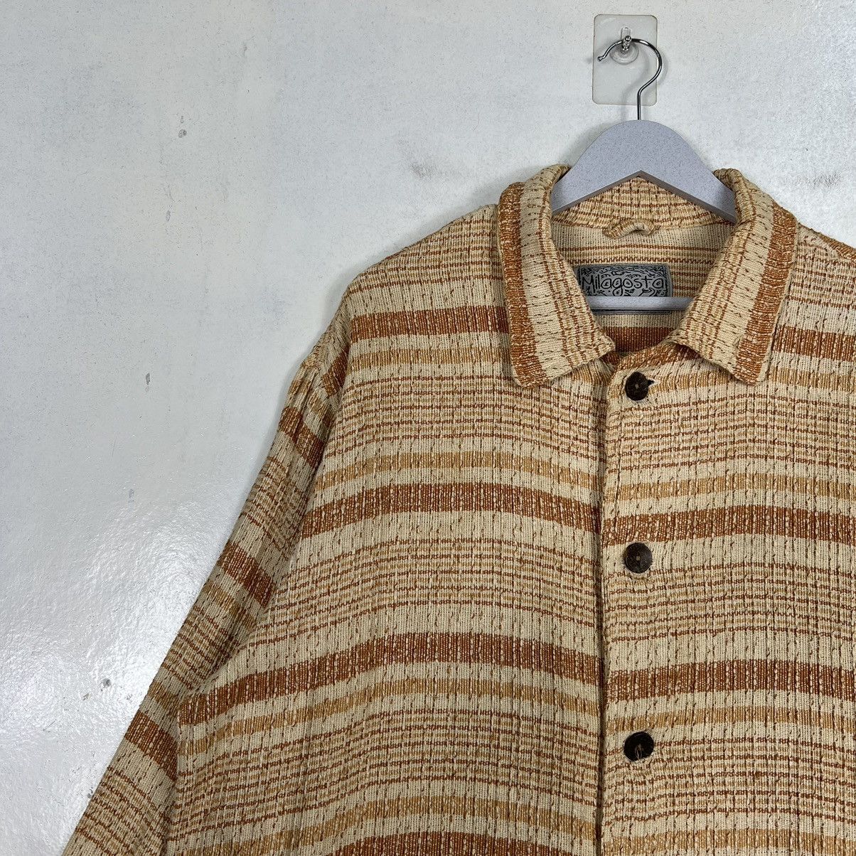 Japanese Brand 🔥 80s VINTAGE MILAGOSTA INDIA INDIGO STRIPE JACKET Size US L / EU 52-54 / 3 - 7 Thumbnail