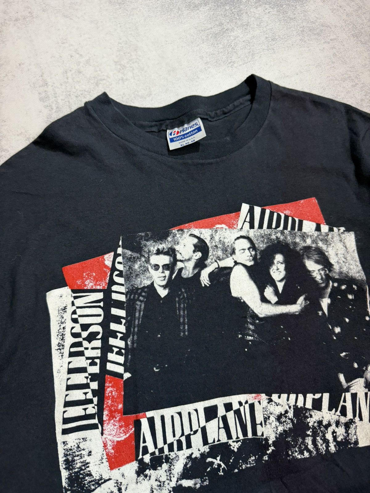 Hanes Vintage 1989 Jefferson Airplane Reunion Tour Tee USA Hanes Size US XL / EU 56 / 4 - 4 Thumbnail