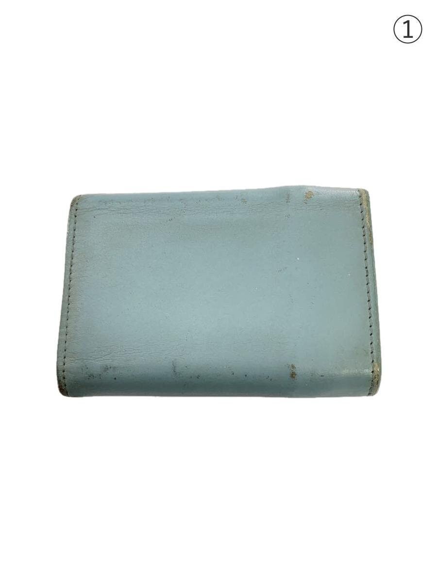 Balenciaga Balenciaga Leather Tri-Fold Wallet Blue Size ONE SIZE - 2 Thumbnail