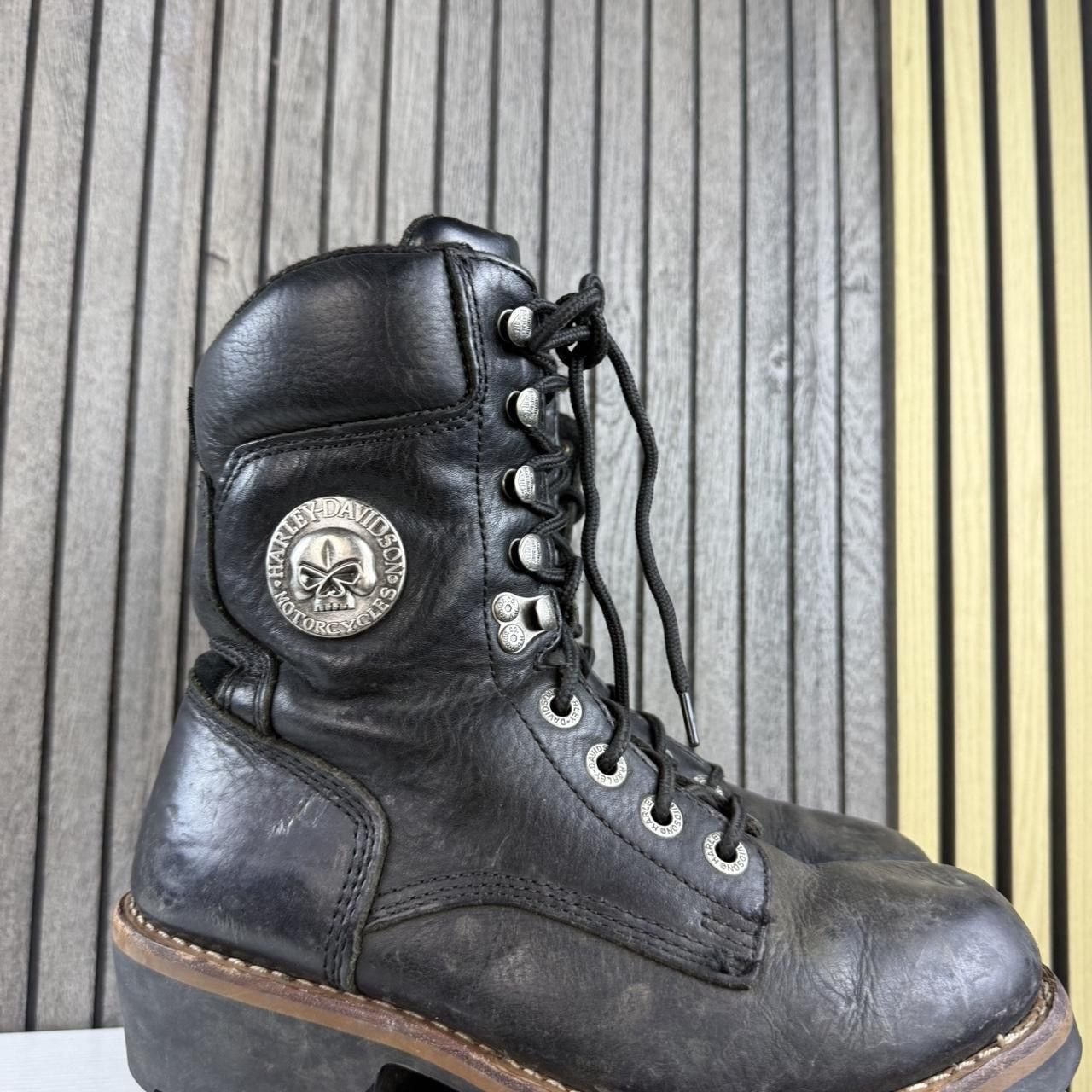 Harley Davidson Vinatge Harley Davidson black leather biker logger boot Size US 8.5 / EU 41-42 - 5 Thumbnail